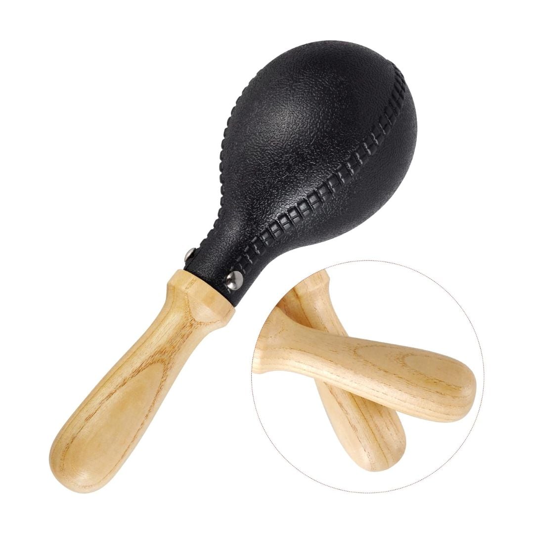 PAR DE MARACAS PLÁSTICAS AMARILLAS PARA NIÑOS Y ADULTOS - 3