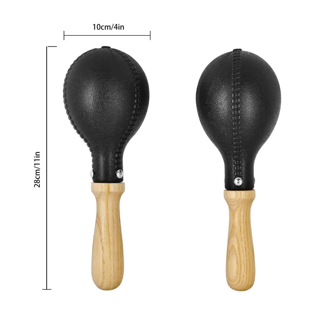 PAR DE MARACAS PLÁSTICAS AMARILLAS PARA NIÑOS Y ADULTOS - 4