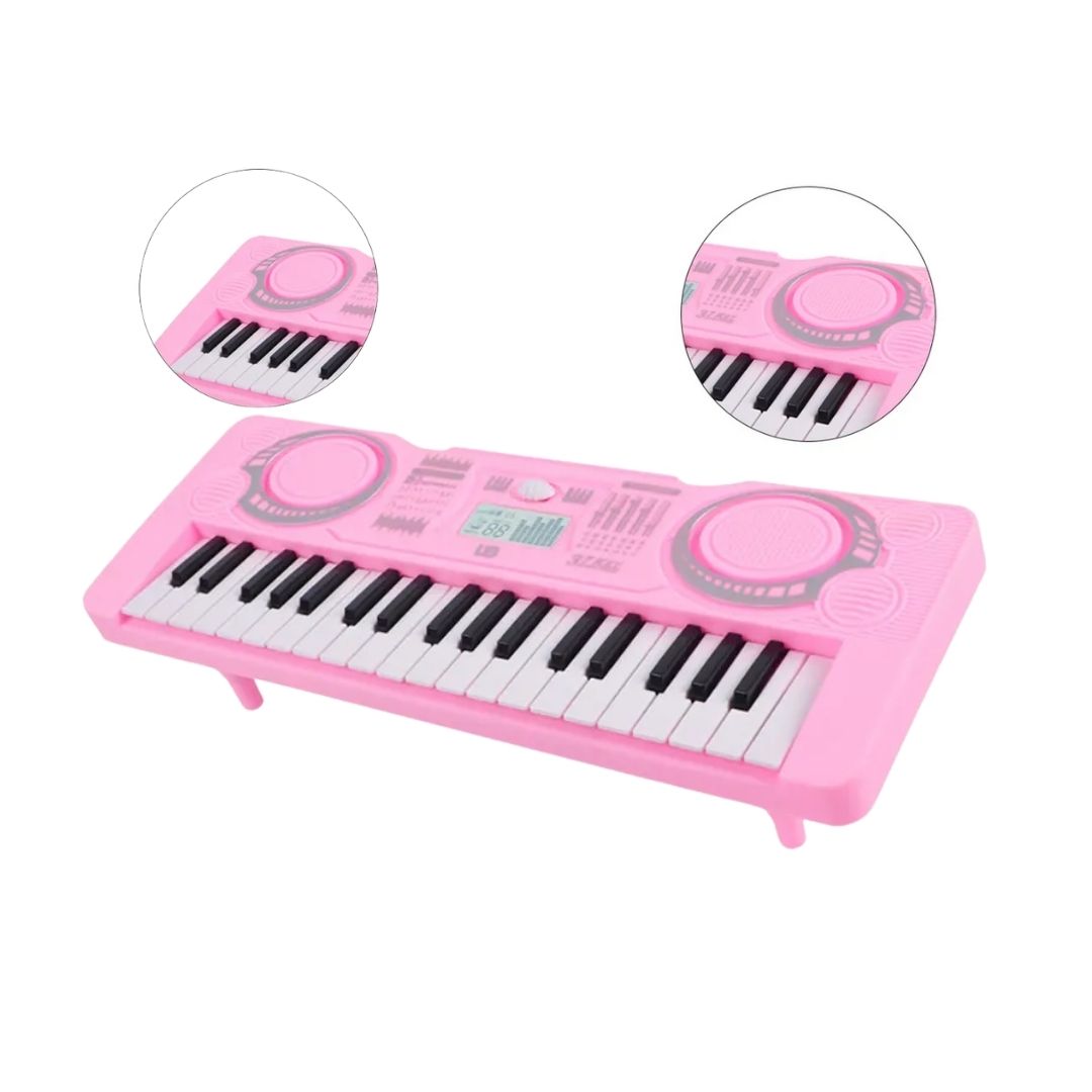 MINI PIANO INFANTIL CON TAQUITOS 37 TECLAS - ROSADO - 2