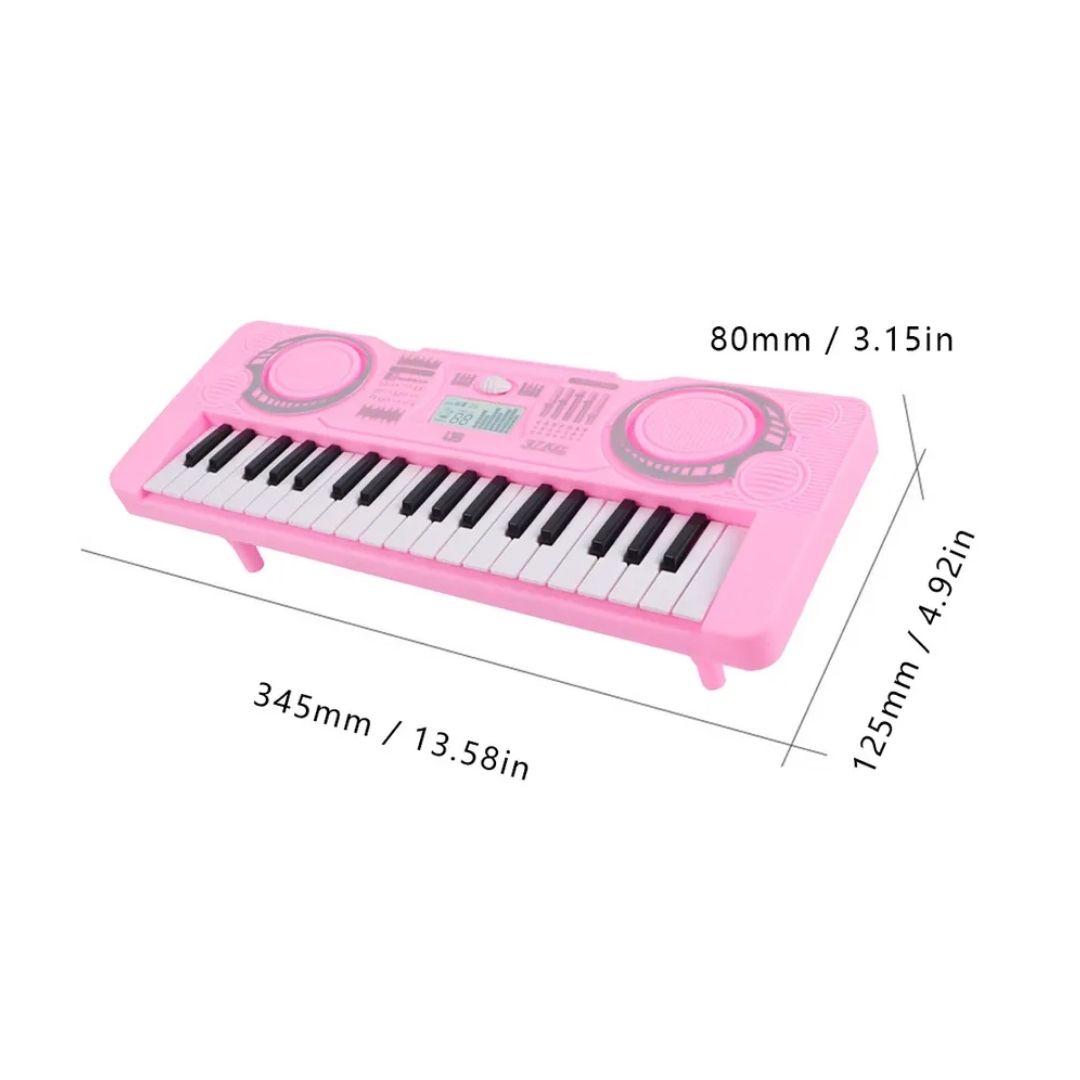 MINI PIANO INFANTIL CON TAQUITOS 37 TECLAS - ROSADO - 4