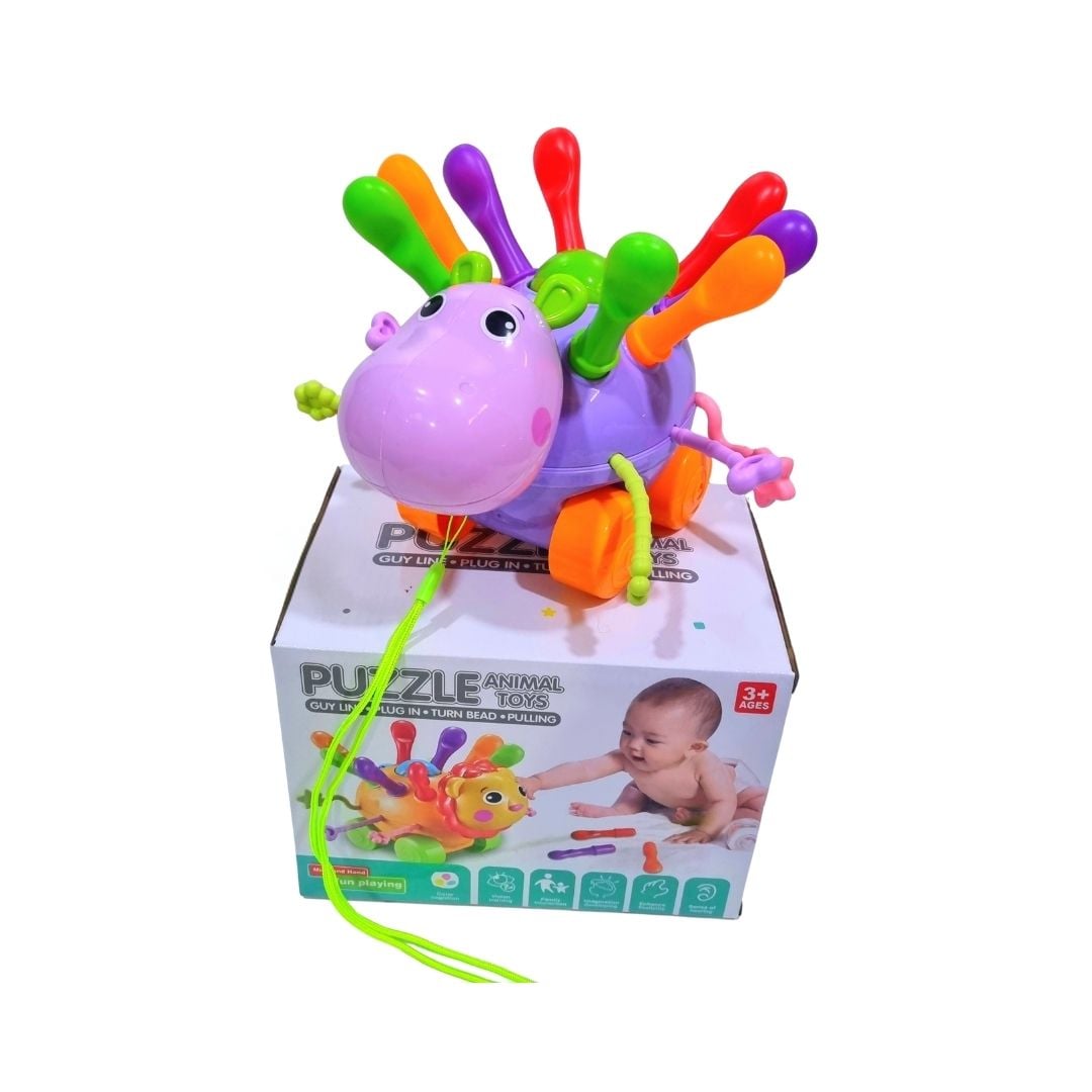 JUGUETE DIDÁCTICO SENSORIAL DE ENCAJE - HIPOPÓTAMO - 2