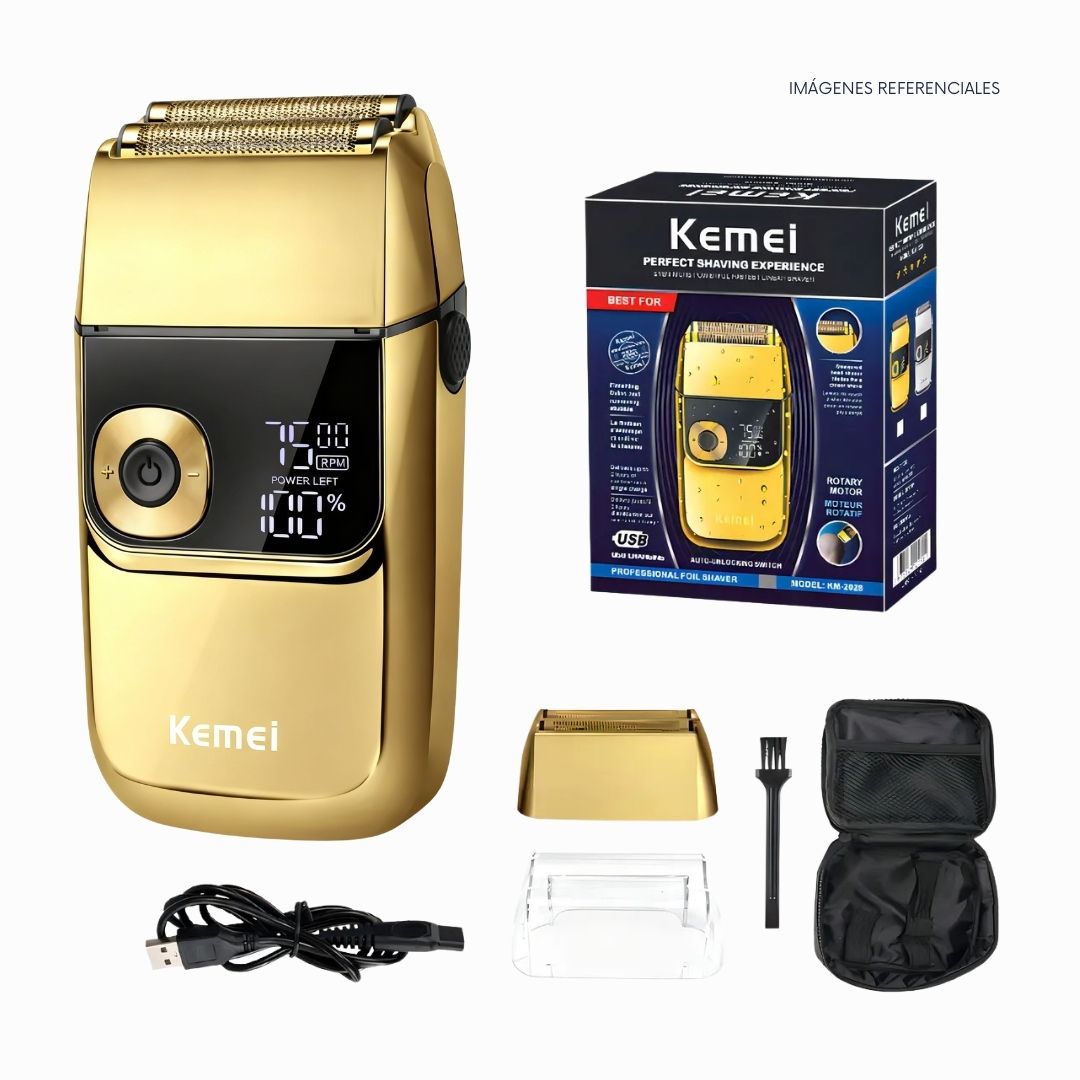 AFEITADORA PROFESIONAL RECARGABLE KEMEI SHAVER KM-2020 - 4