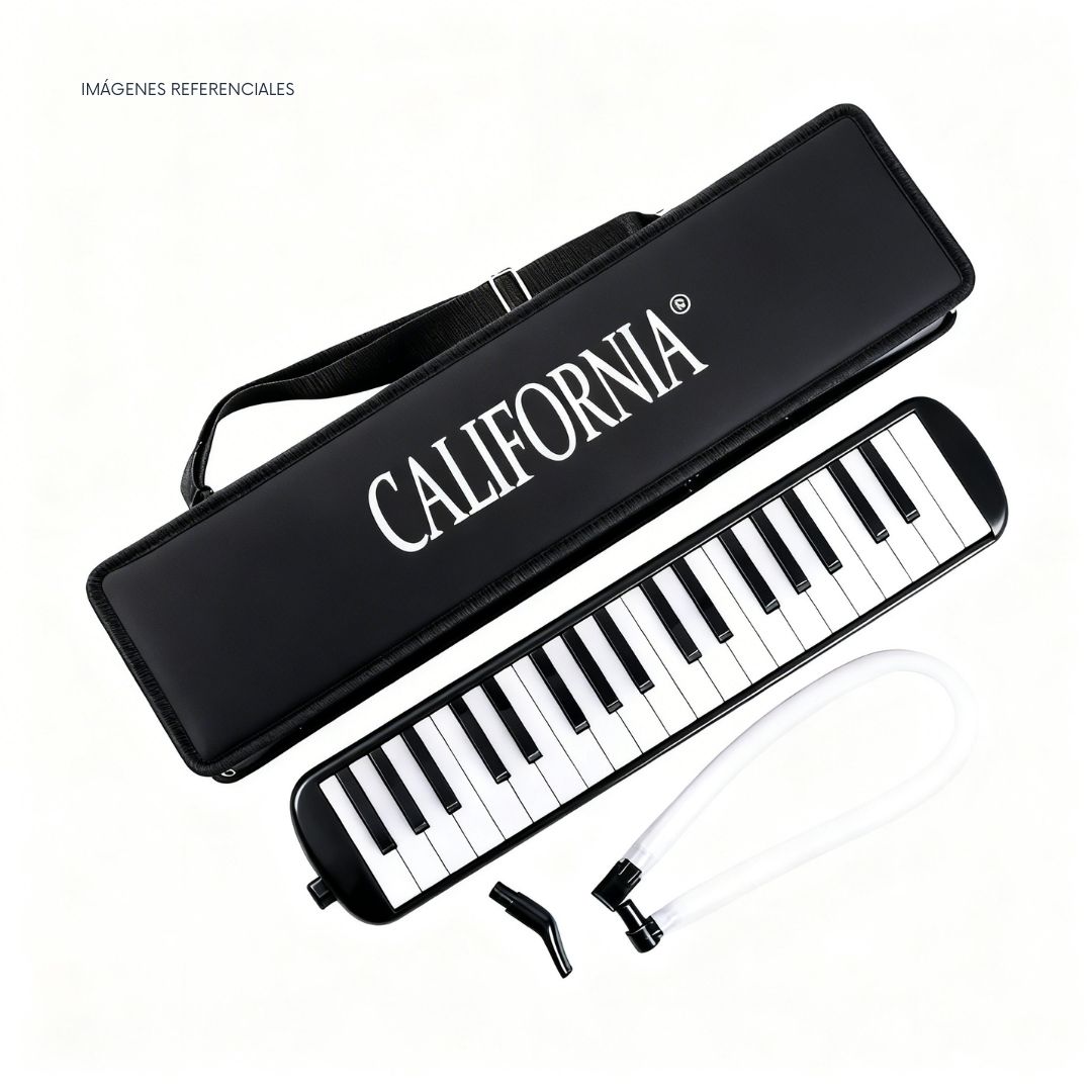 MELÓDICA DE 37 TECLAS 'CALIFORNIA' - COLOR NEGRO CON ESTUCHE RÍGIDO - 2