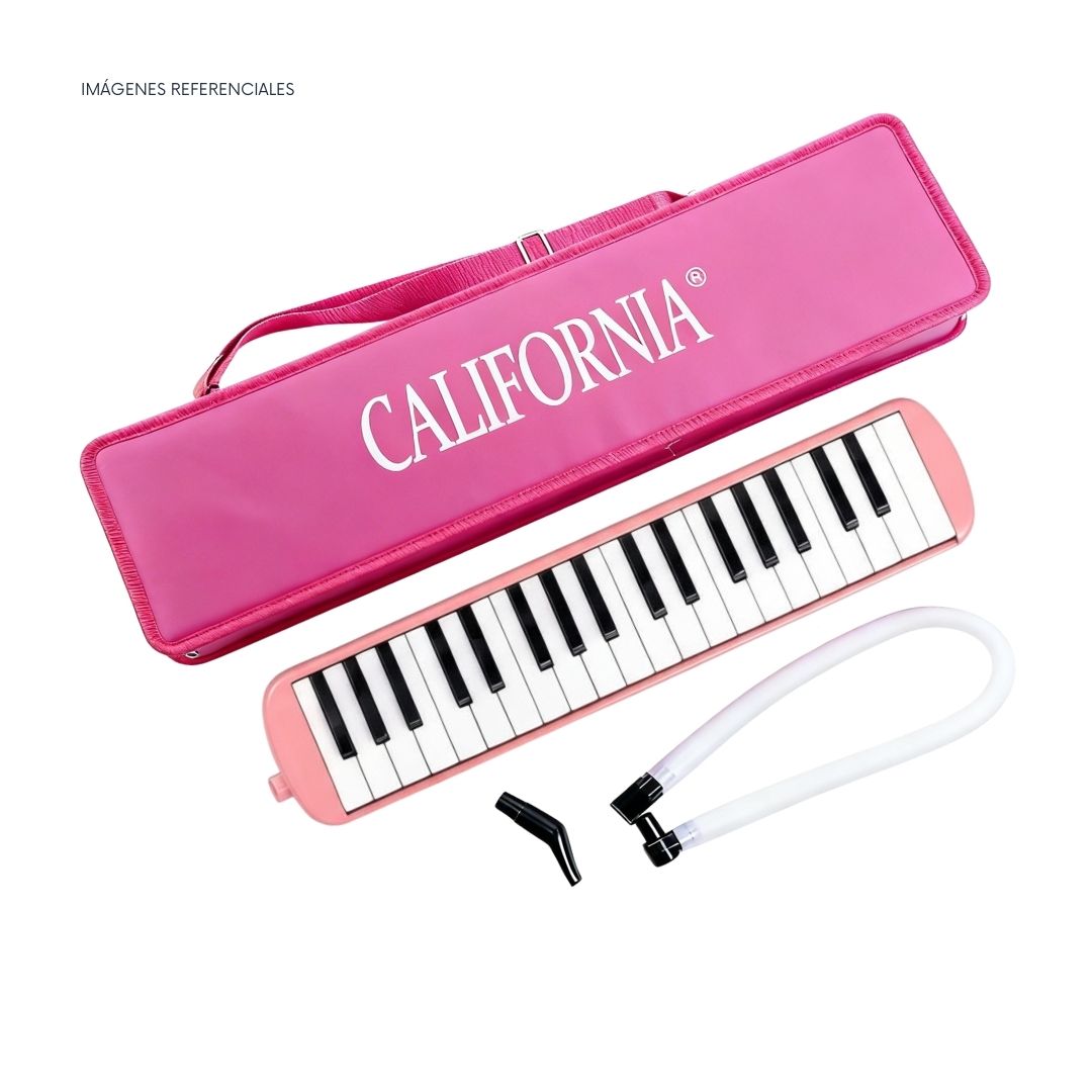 MELÓDICA DE 37 TECLAS 'CALIFORNIA' - COLOR ROSADO CON ESTUCHE RÍGIDO - 4