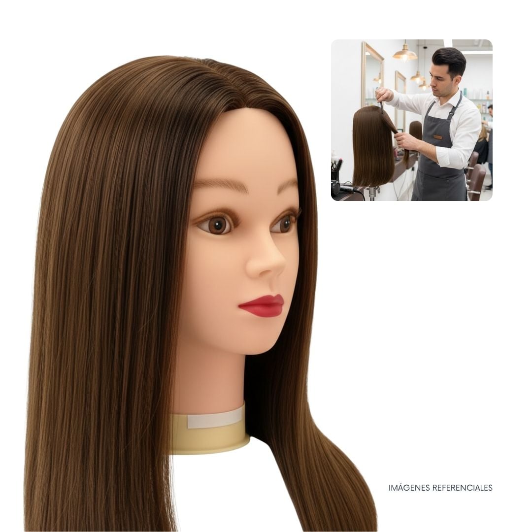 CABEZAL MIXTO PARA PRÁCTICA DE PELUQUERÍA - 1