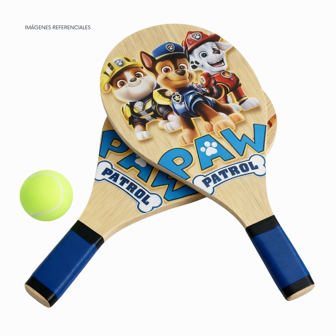 RAQUETA DE TENIS PAW PATROL CON PELOTA PARA NIÑOS - 2