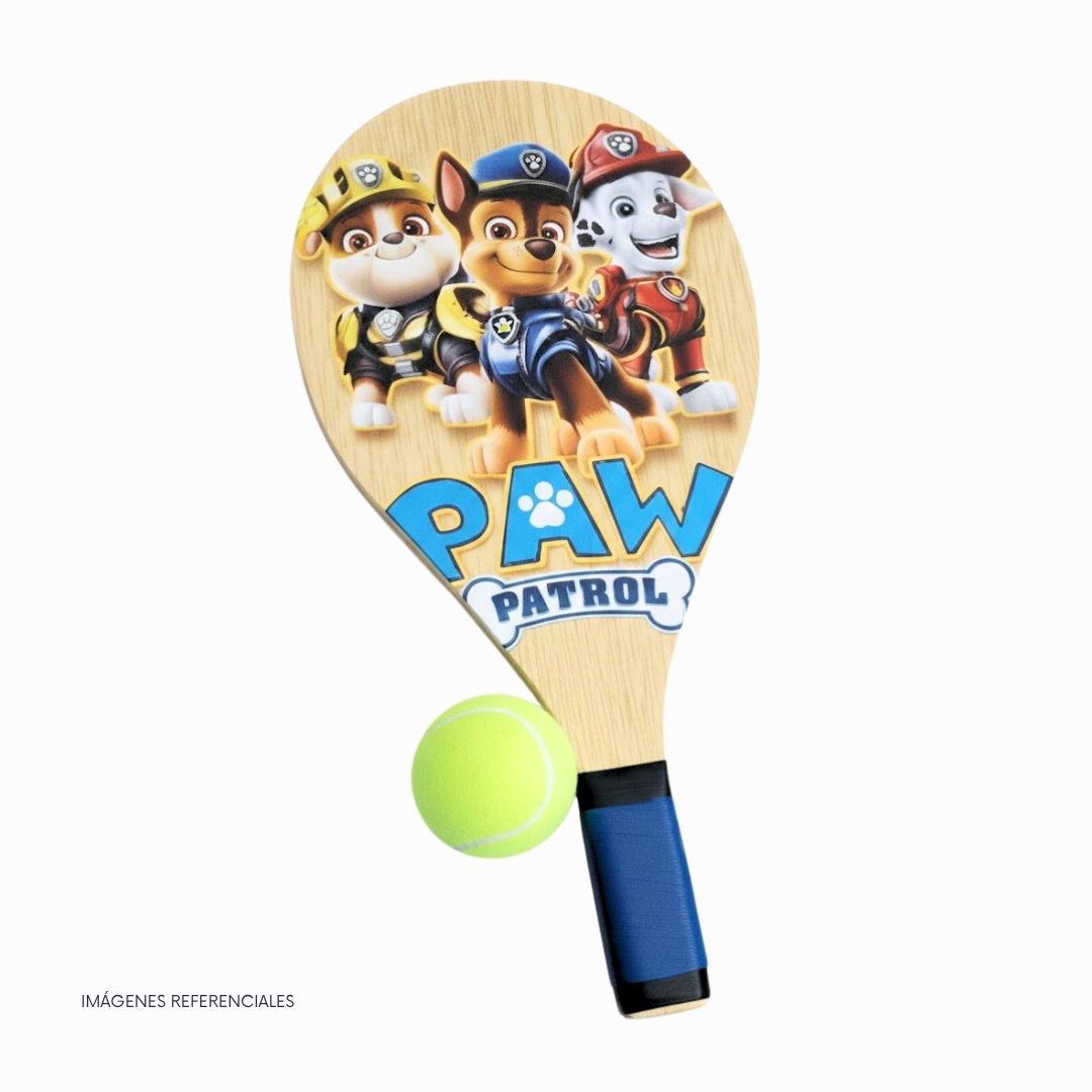 RAQUETA DE TENIS PAW PATROL CON PELOTA PARA NIÑOS - 3