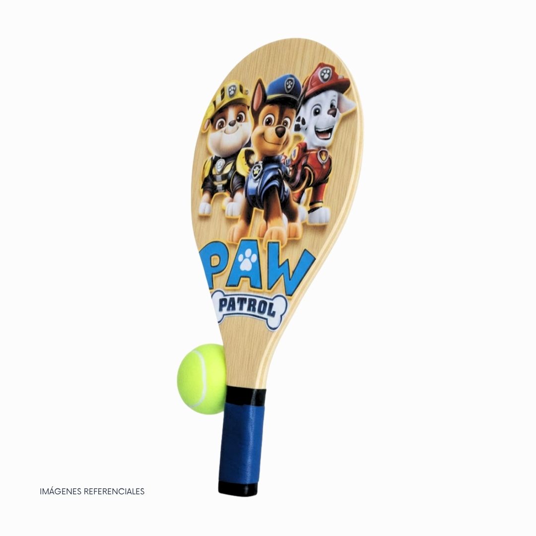 RAQUETA DE TENIS PAW PATROL CON PELOTA PARA NIÑOS - 4