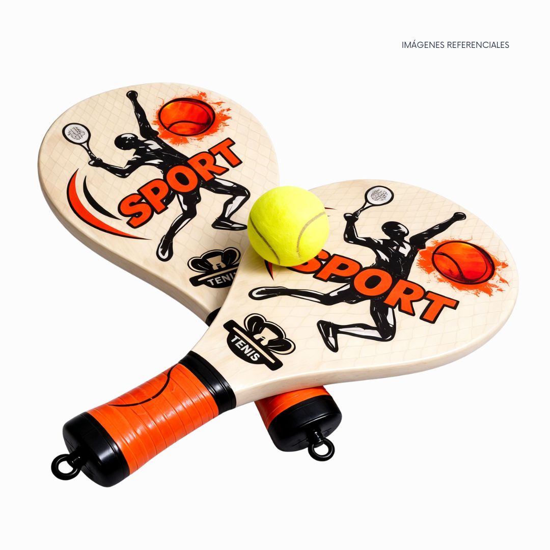 RAQUETAS PARA NIÑOS CON PELOTA JUEGO DIVERTIDO EXTERIOR - 1