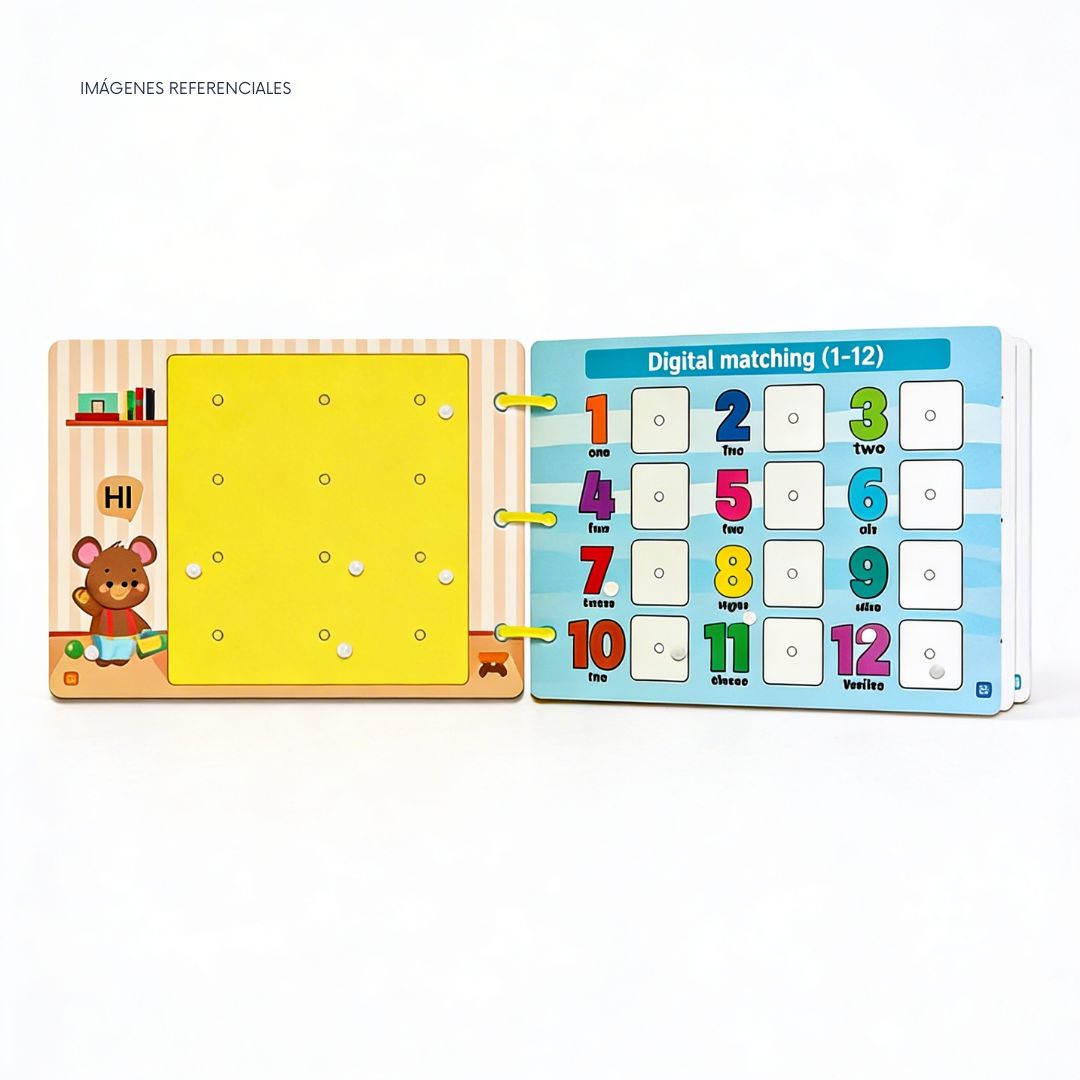 LIBRO MONTESSORI MATEMÁTICAS CON PEGATINAS Y ACTIVIDADES PARA NIÑOS - 6