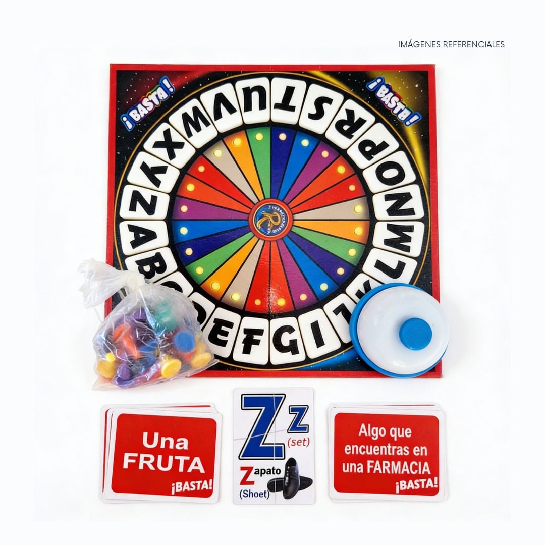 BASTA Y LUDO JUEGO DE MESA FAMILIAR 2 EN 1 CON TIMBRE - 5