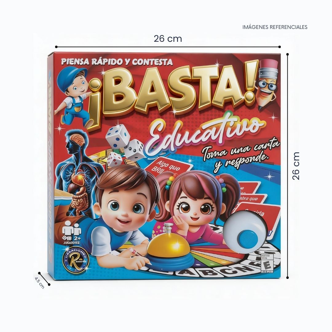 BASTA Y LUDO JUEGO DE MESA FAMILIAR 2 EN 1 CON TIMBRE - 8
