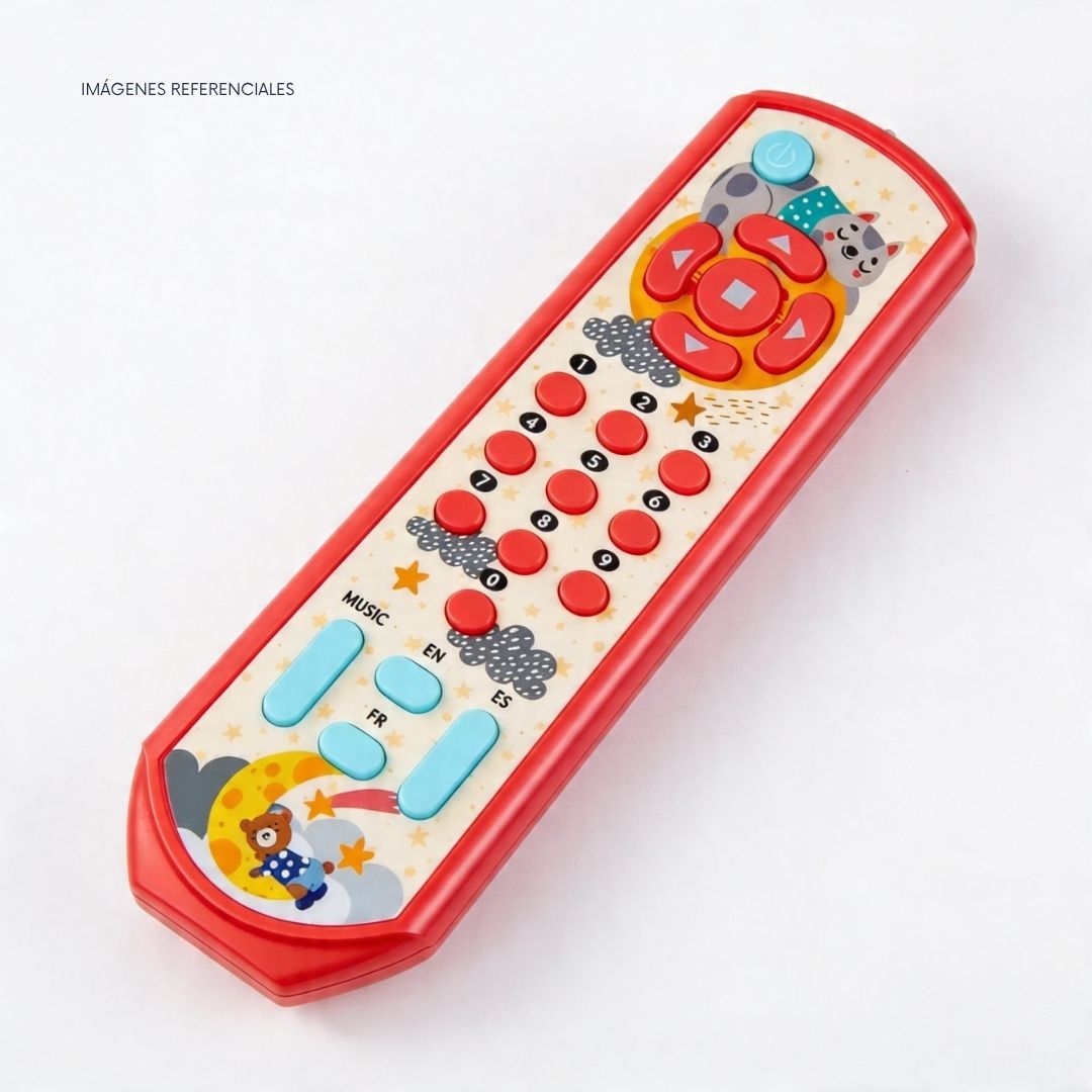 JUGUETE CONTROL REMOTO BEBÉ EDUCATIVO CON LUZ Y SONIDO - ROJO - 1