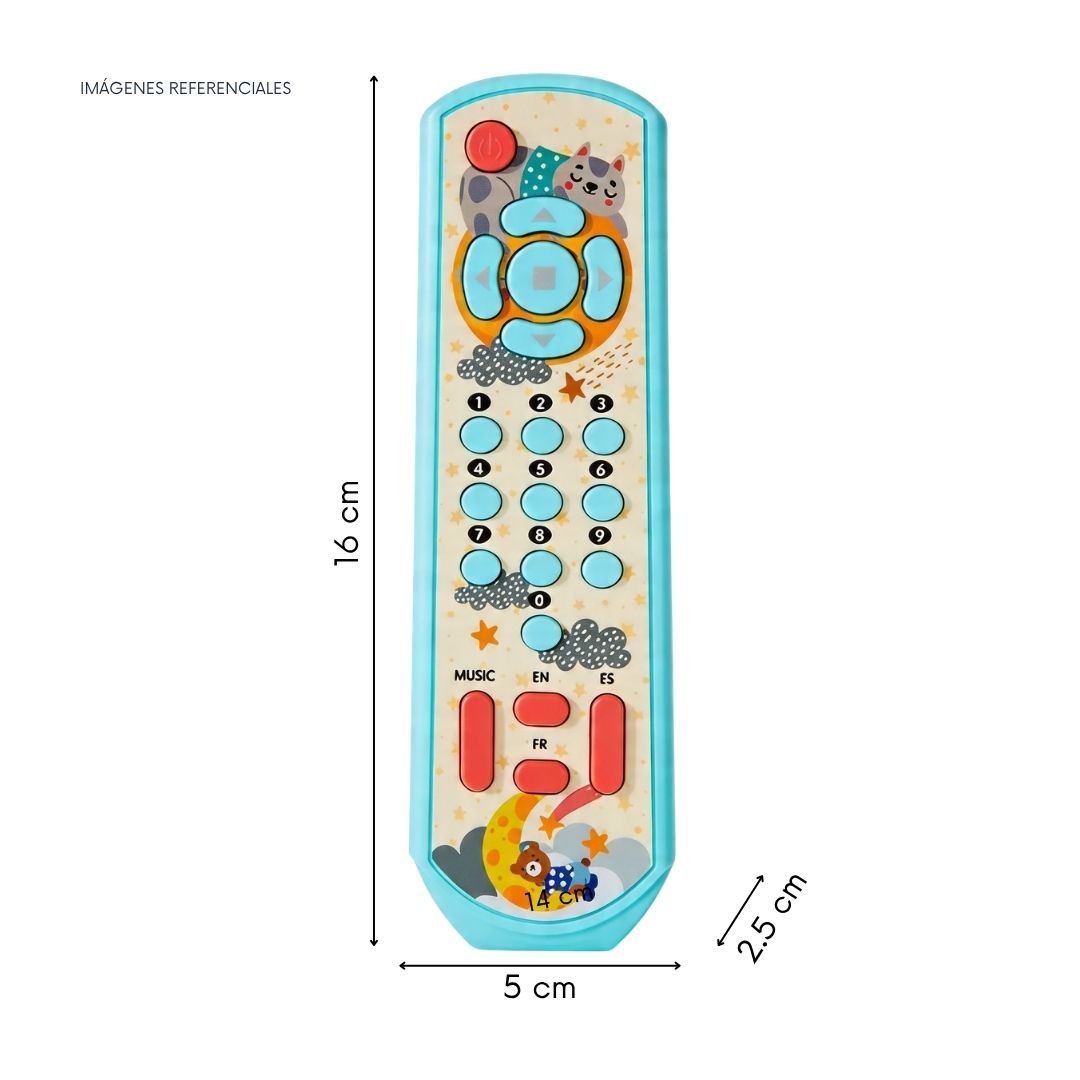 JUGUETE CONTROL REMOTO BEBÉ EDUCATIVO CON LUZ Y SONIDO - ROJO - 2