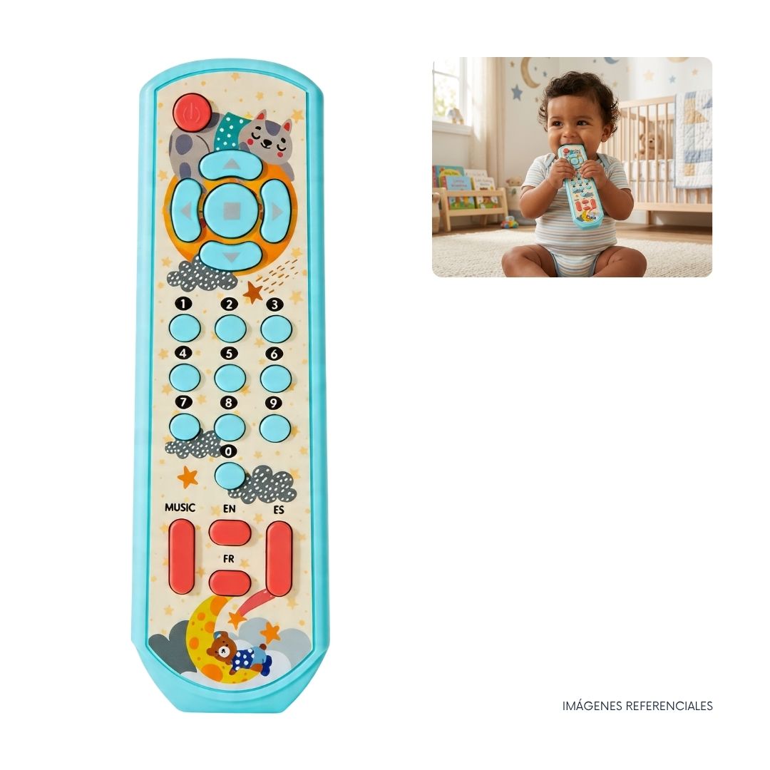 JUGUETE CONTROL REMOTO BEBÉ EDUCATIVO CON LUZ Y SONIDO - ROJO - 5