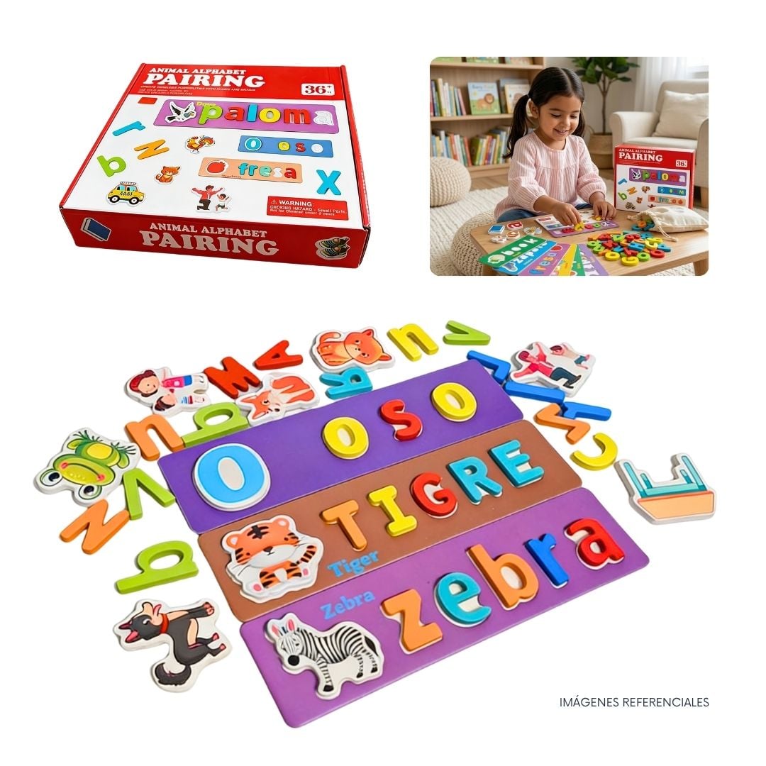 JUEGO EDUCATIVO PARA NIÑOS DE FORMAR PALABRAS DE ANIMALES - 1