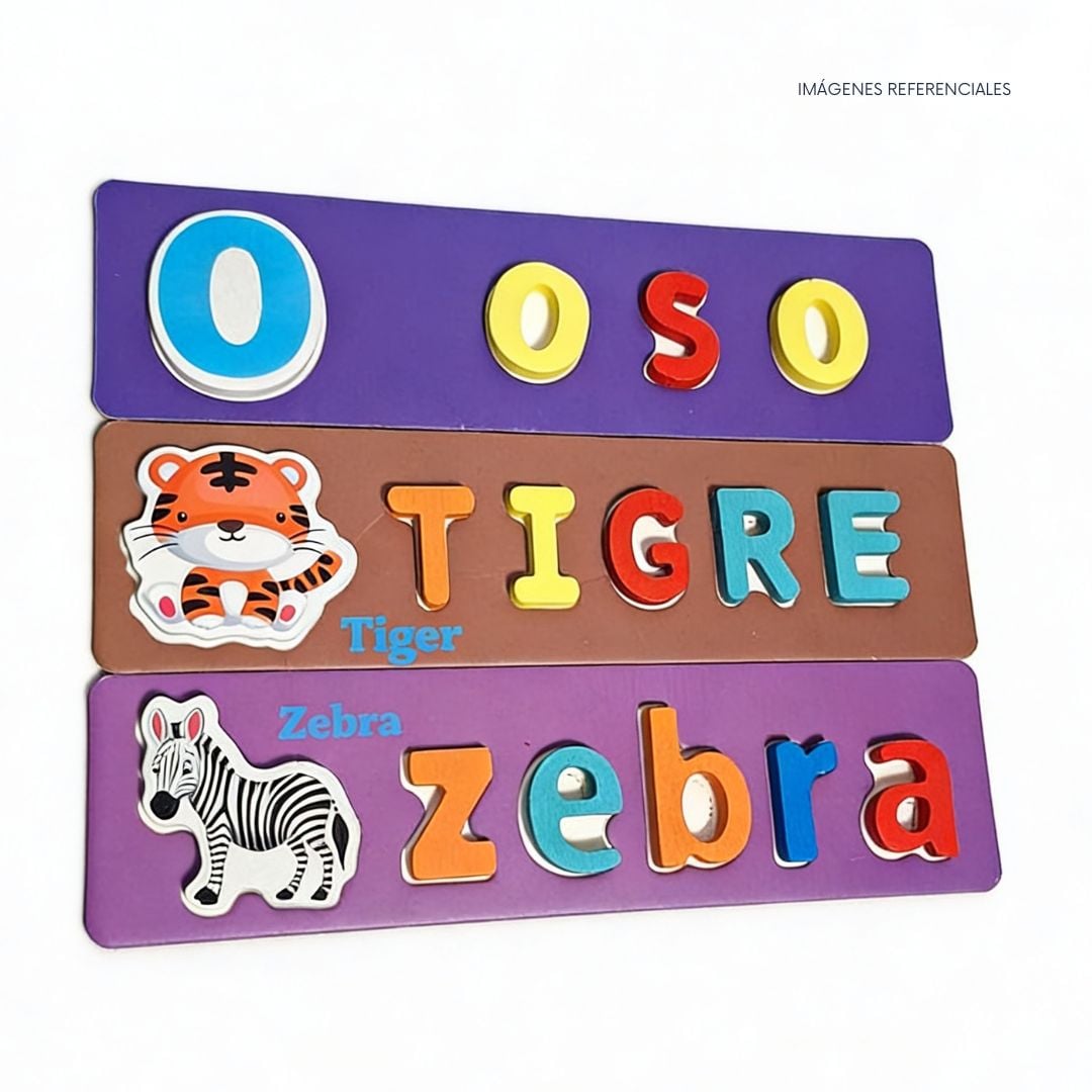 JUEGO EDUCATIVO PARA NIÑOS DE FORMAR PALABRAS DE ANIMALES - 2