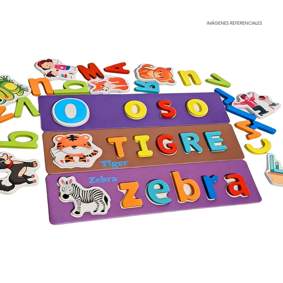 JUEGO EDUCATIVO PARA NIÑOS DE FORMAR PALABRAS DE ANIMALES - 4