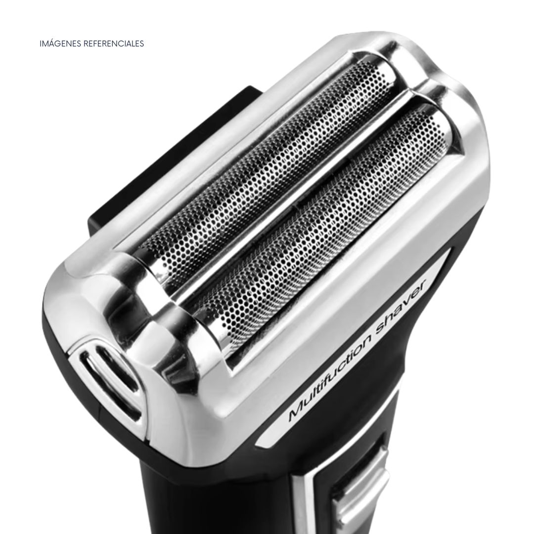 AFEITADORA CORTADORA RASURADORA ELÉCTRICA KEMEI 3 EN 1 RECARGABLE USB KM-6559 - 6