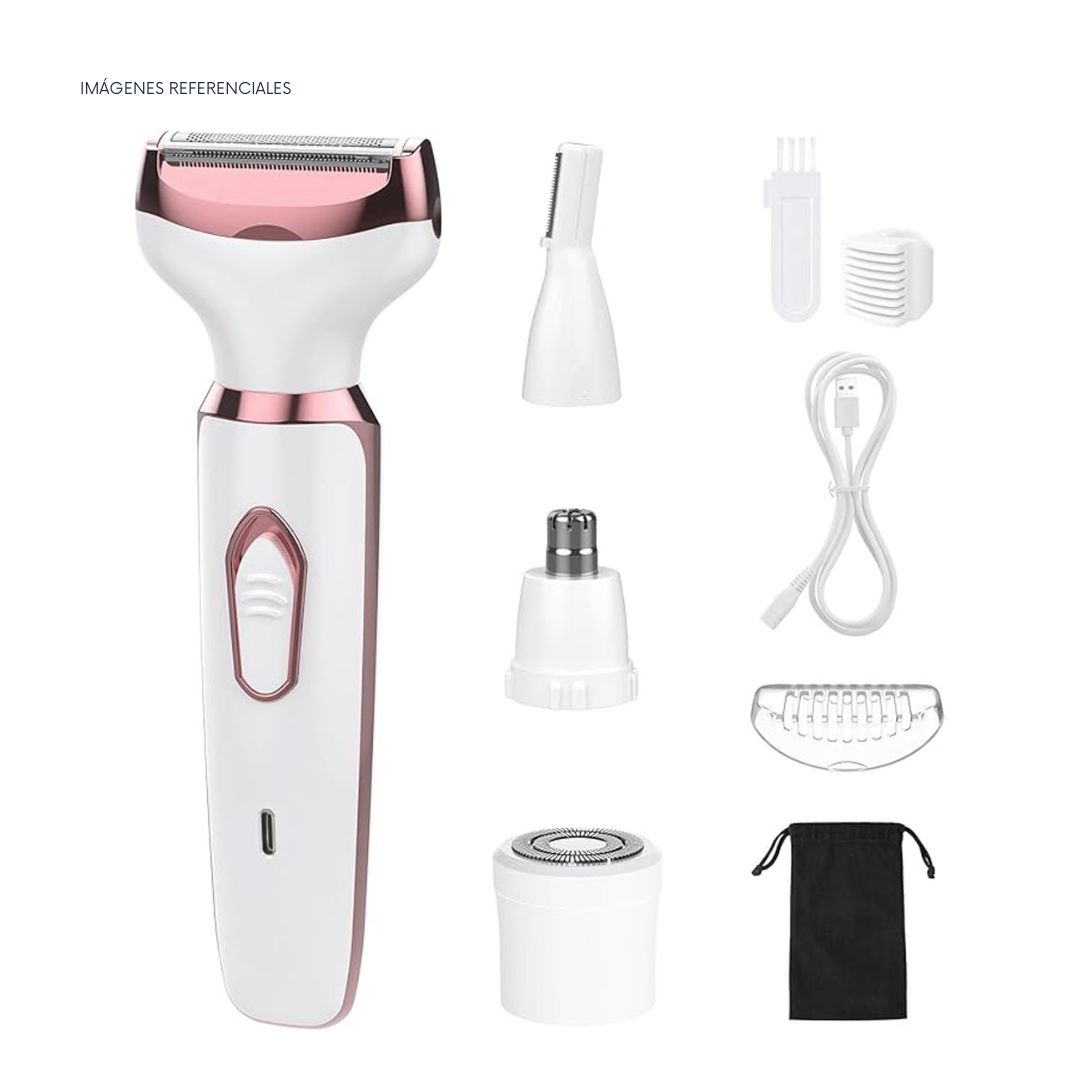 DEPILADORA ELÉCTRICA MUJER 4 EN 1 RECARGABLE USB - 1