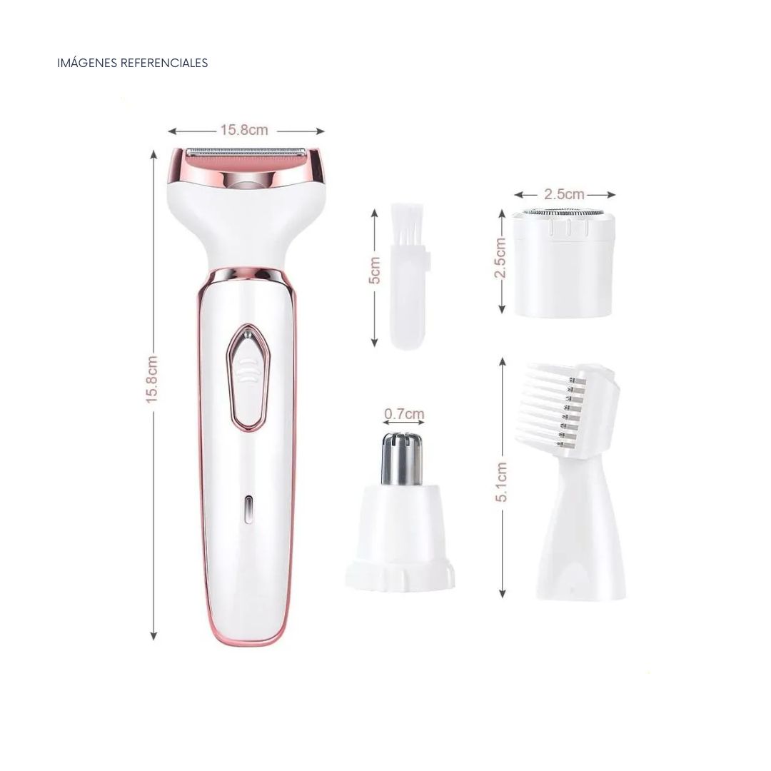 DEPILADORA ELÉCTRICA MUJER 4 EN 1 RECARGABLE USB - 4