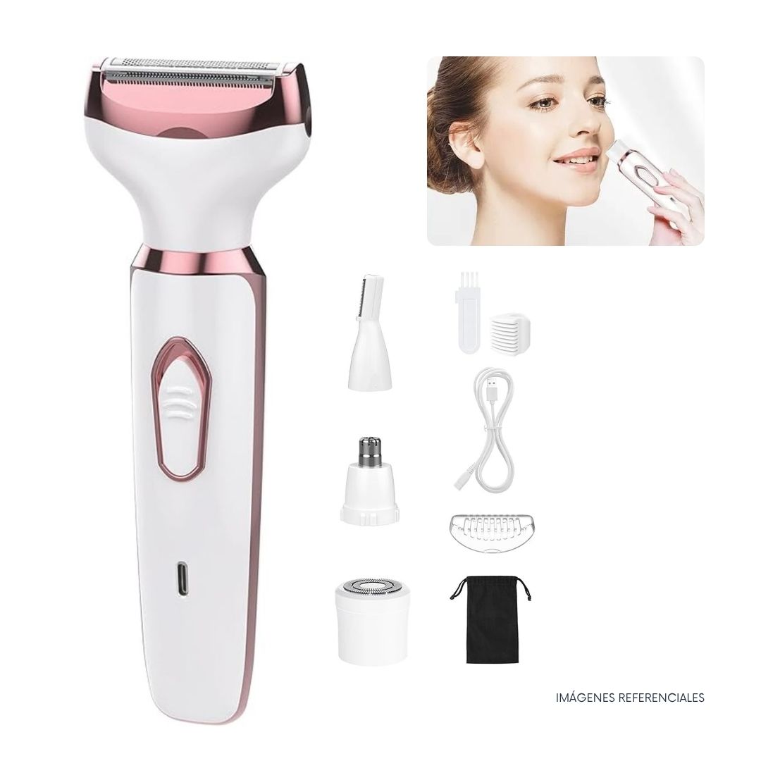 DEPILADORA ELÉCTRICA MUJER 4 EN 1 RECARGABLE USB - 5