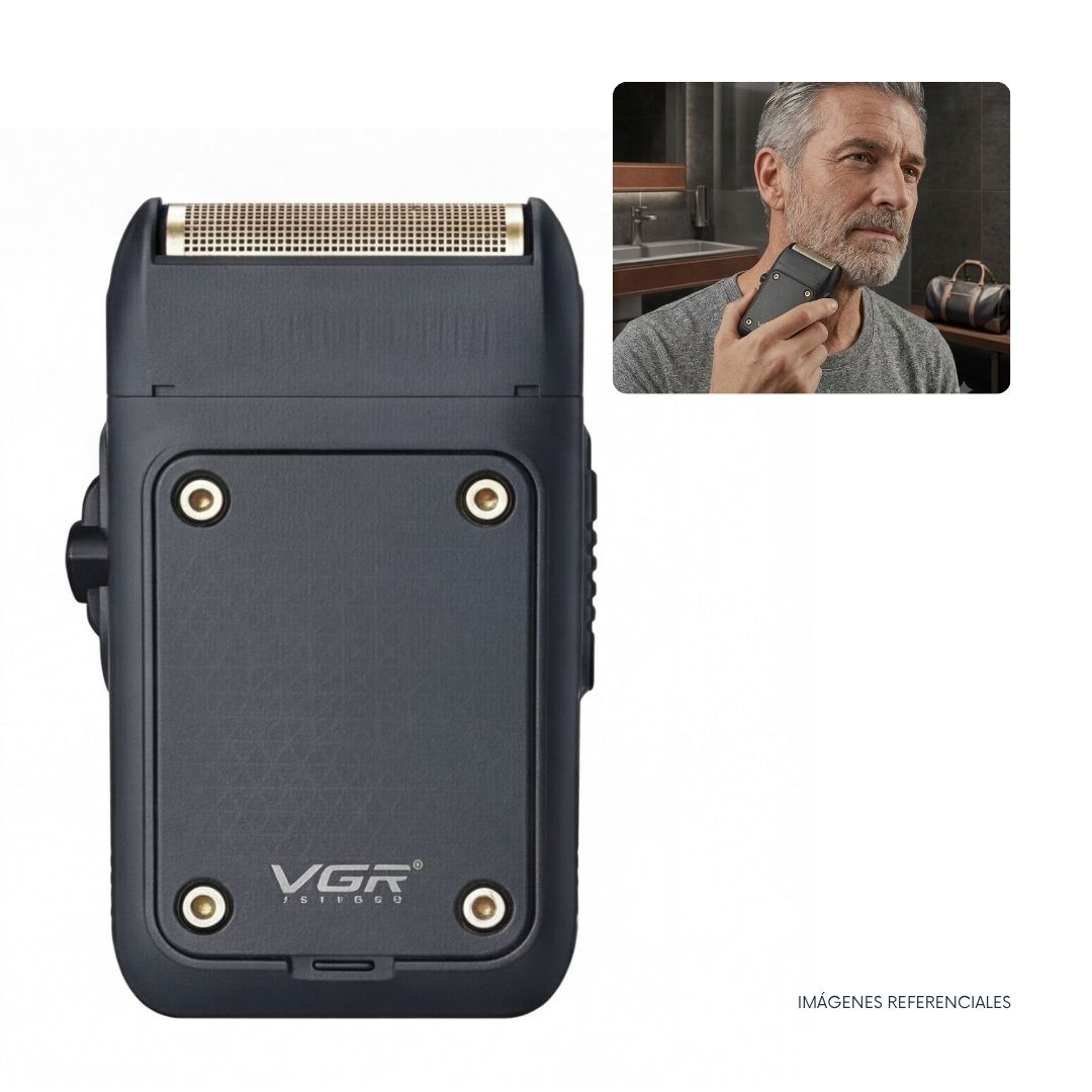 AFEITADORA ELÉCTRICA VGR 353 2 EN 1 RECORTADORA LED RESISTENTE AL AGUA - 4