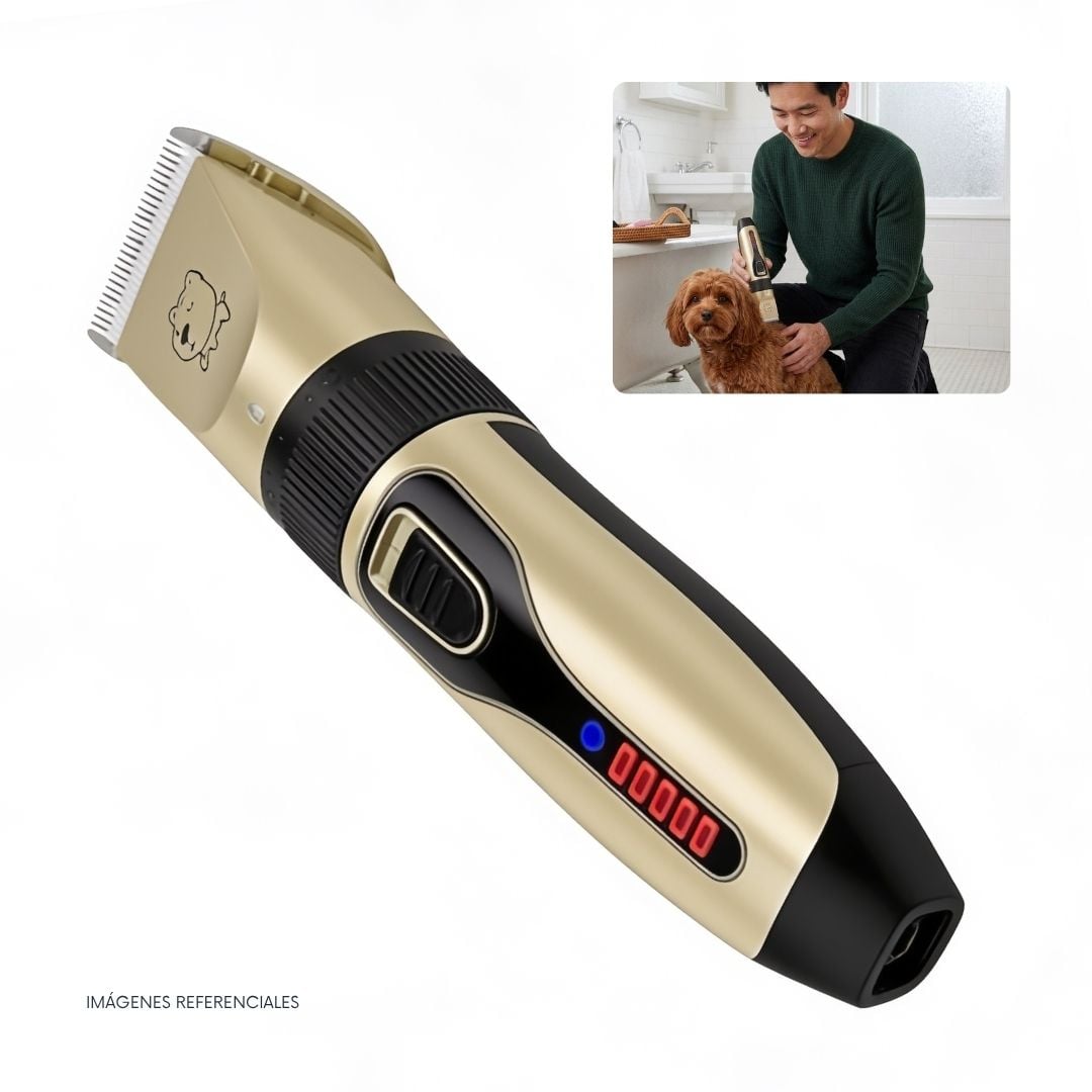 MÁQUINA CORTAPELO PARA MASCOTAS INALÁMBRICA KIT CON ACCESORIOS SILENCIOSA - 1