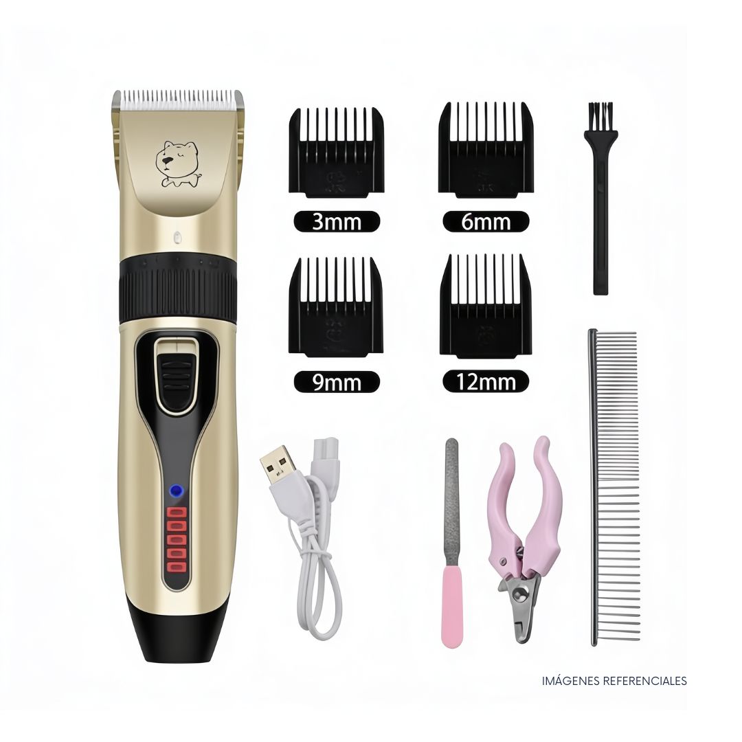 MÁQUINA CORTAPELO PARA MASCOTAS INALÁMBRICA KIT CON ACCESORIOS SILENCIOSA - 2