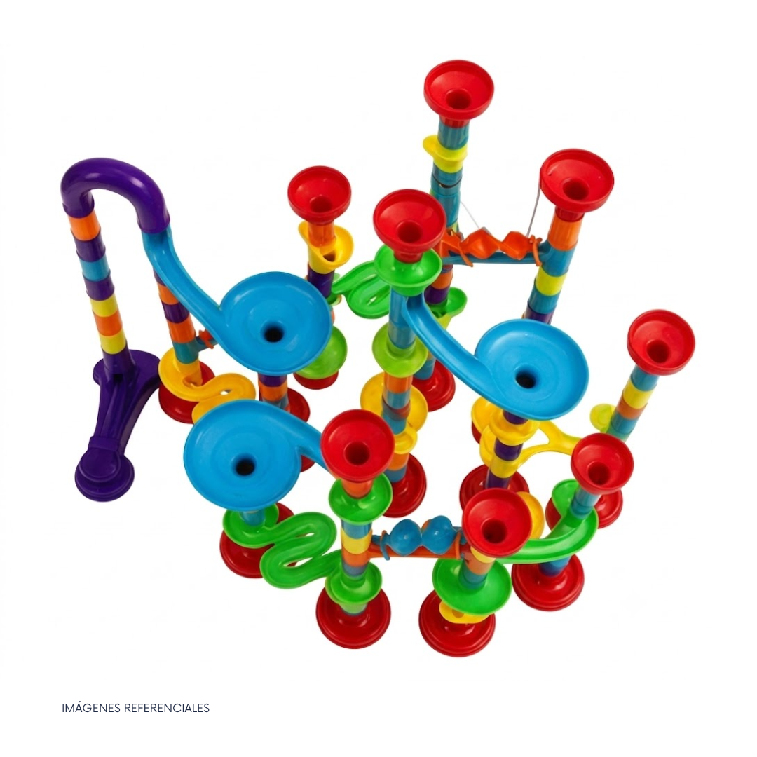 JUEGO DE CONSTRUCCIÓN CIRCUITO DE CANICAS CON PISTAS PARA CARRERAS - 4