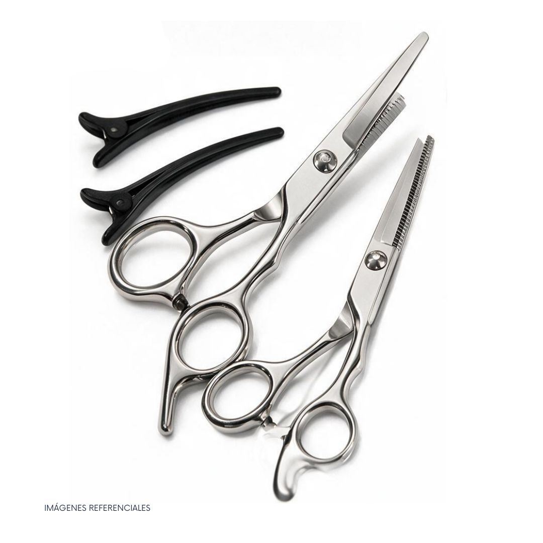 KIT DE TIJERAS DE PELUQUERÍA PROFESIONAL DRAGON SCISSORS PARA BARBERO - 5