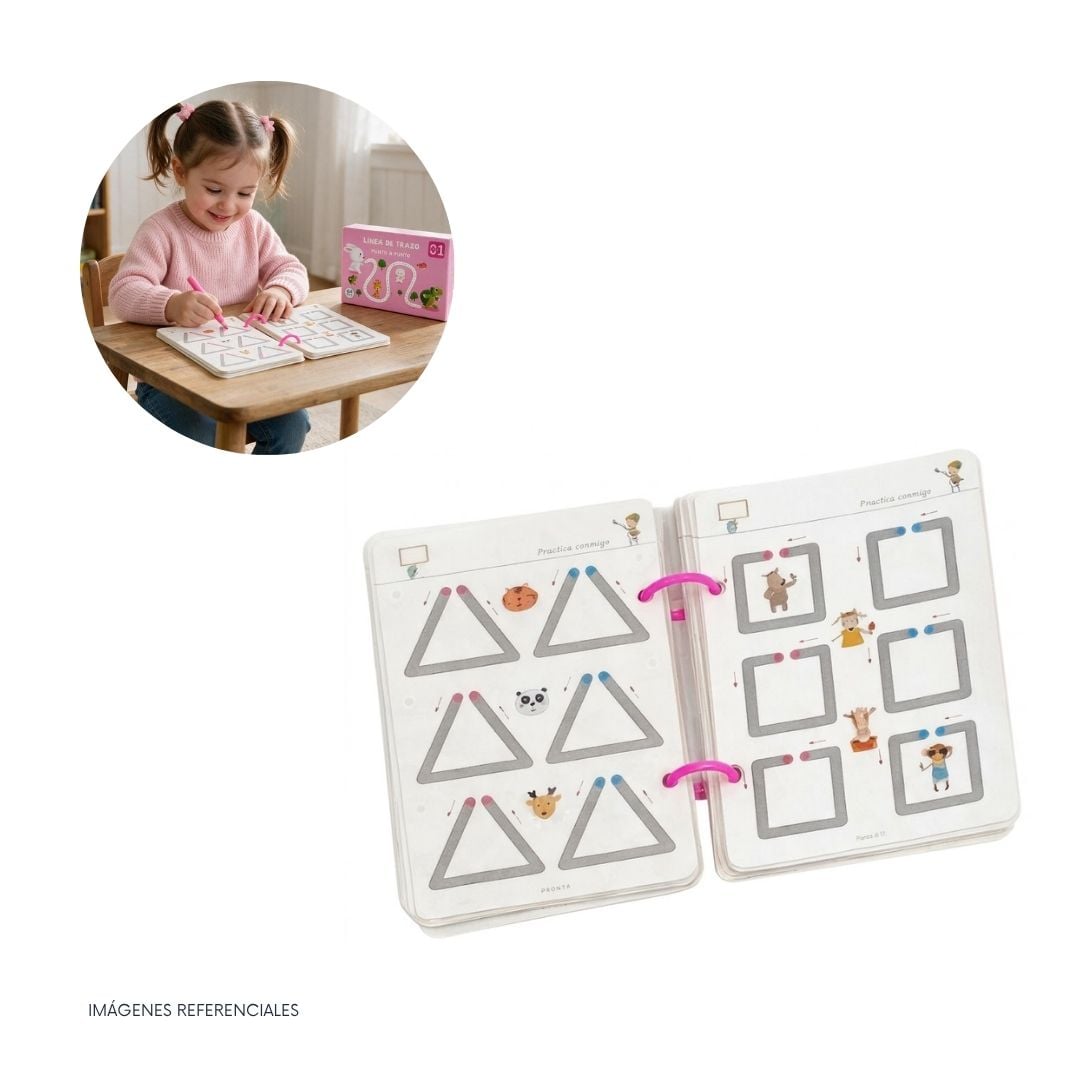 LIBRO DIDÁCTICO DE TRAZOS PARA NIÑOS APRENDER ESCRITURA - 1