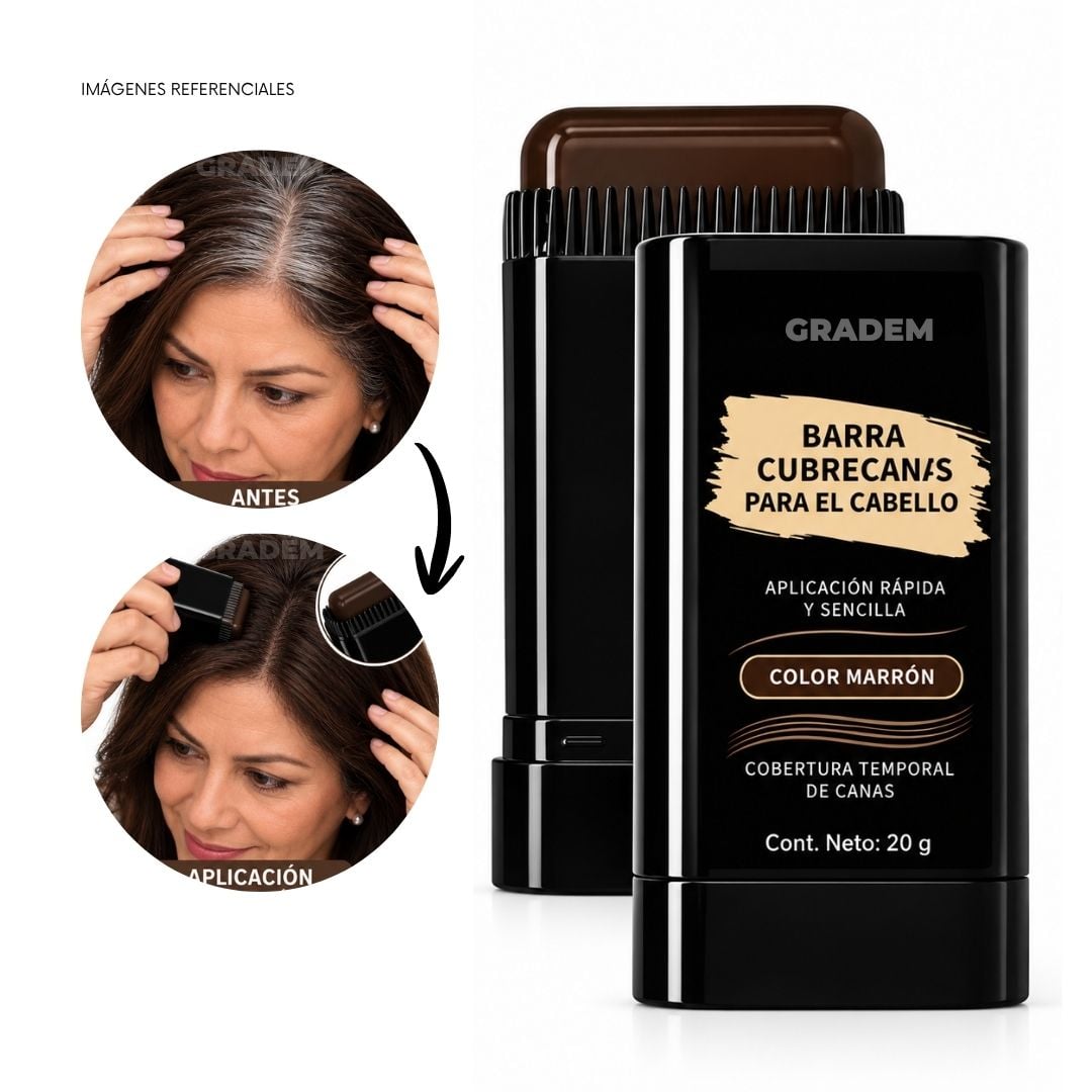 BARRA CUBRECANA CON PEINE APLICADOR 20 G - COLOR MARRÓN - 1