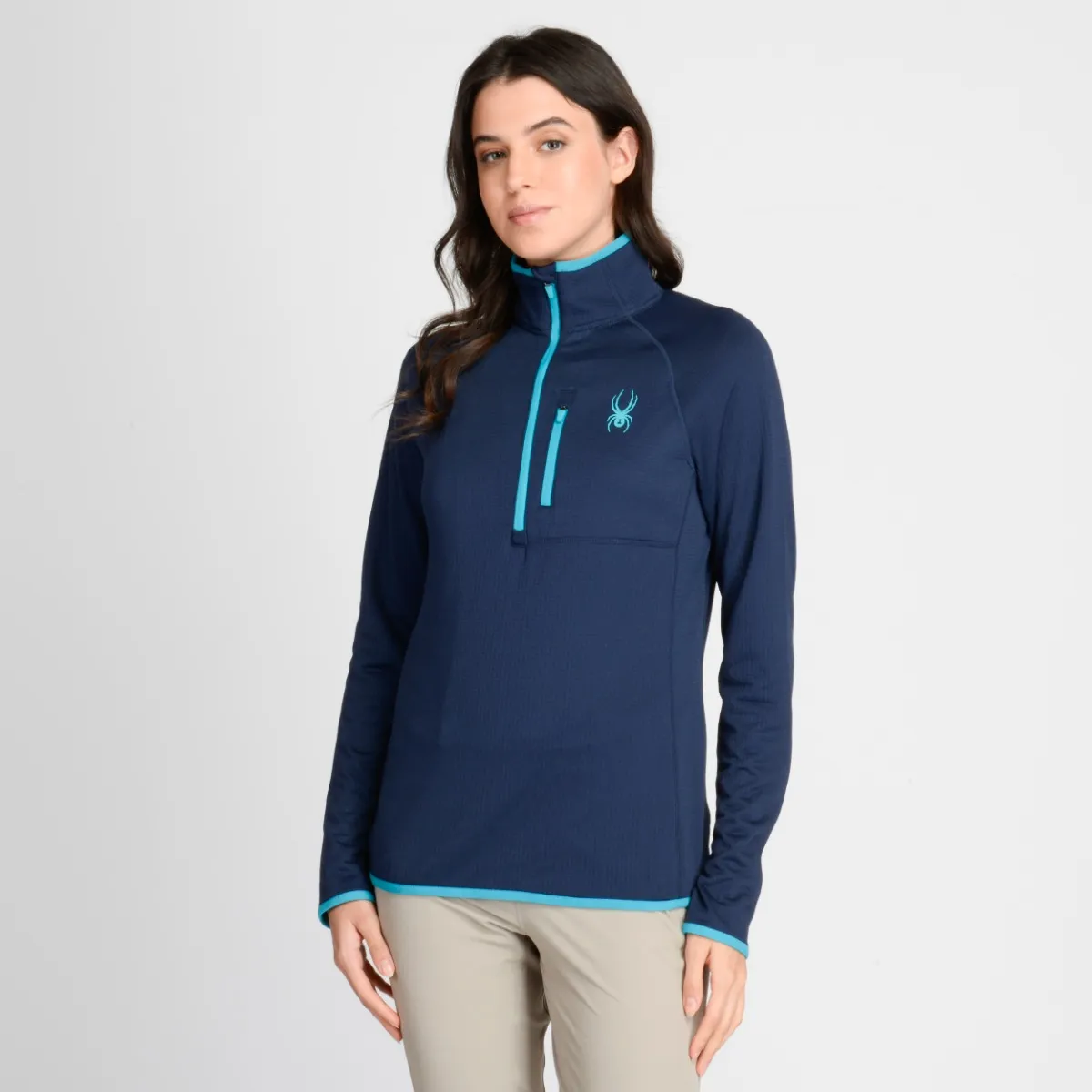 POLERA ENTRENAMIENTO SPYDER QUARTER ZIP WL MUJER - 1
