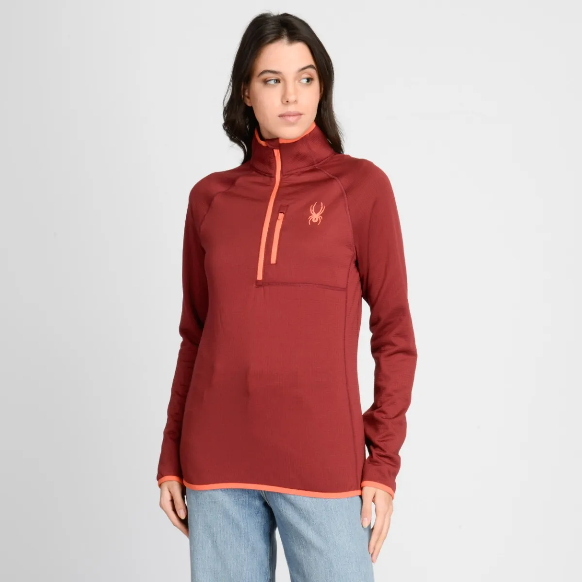 POLERA ENTRENAMIENTO SPYDER QUARTER ZIP WL MUJER - 1