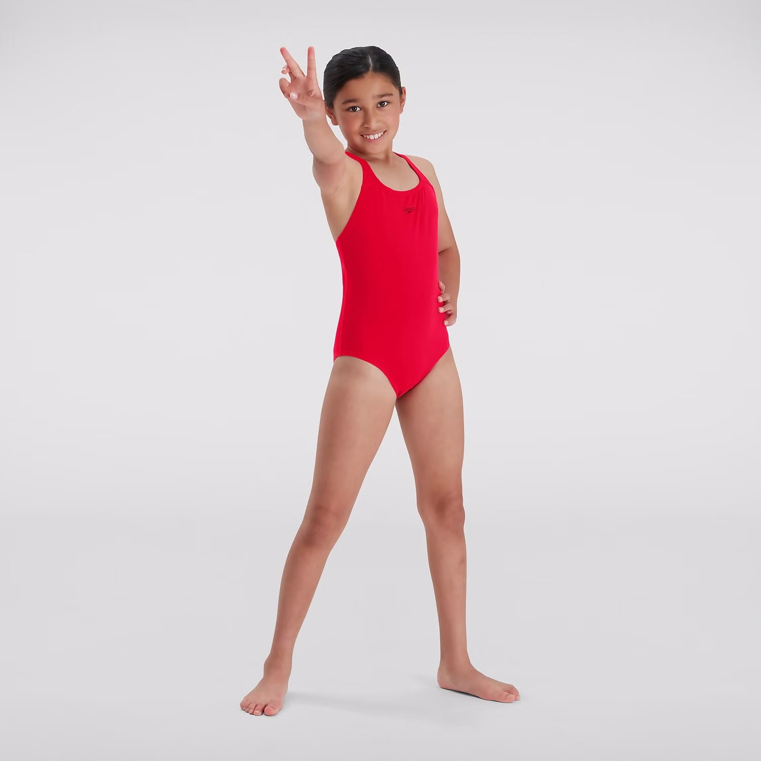 TRAJE BAÑO NATACIÓN NIÑA SPEEDO ENDURANCE+ MEDALIST ROJO - 1
