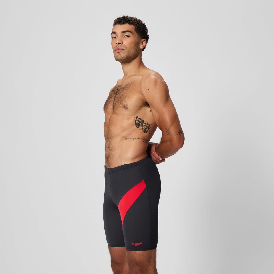TRAJE BAÑO HOMBRE SPEEDO HYPERBOOM JAMMER NEGRO ROJO - 3