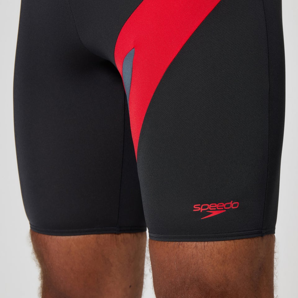 TRAJE BAÑO HOMBRE SPEEDO HYPERBOOM JAMMER NEGRO ROJO - 4