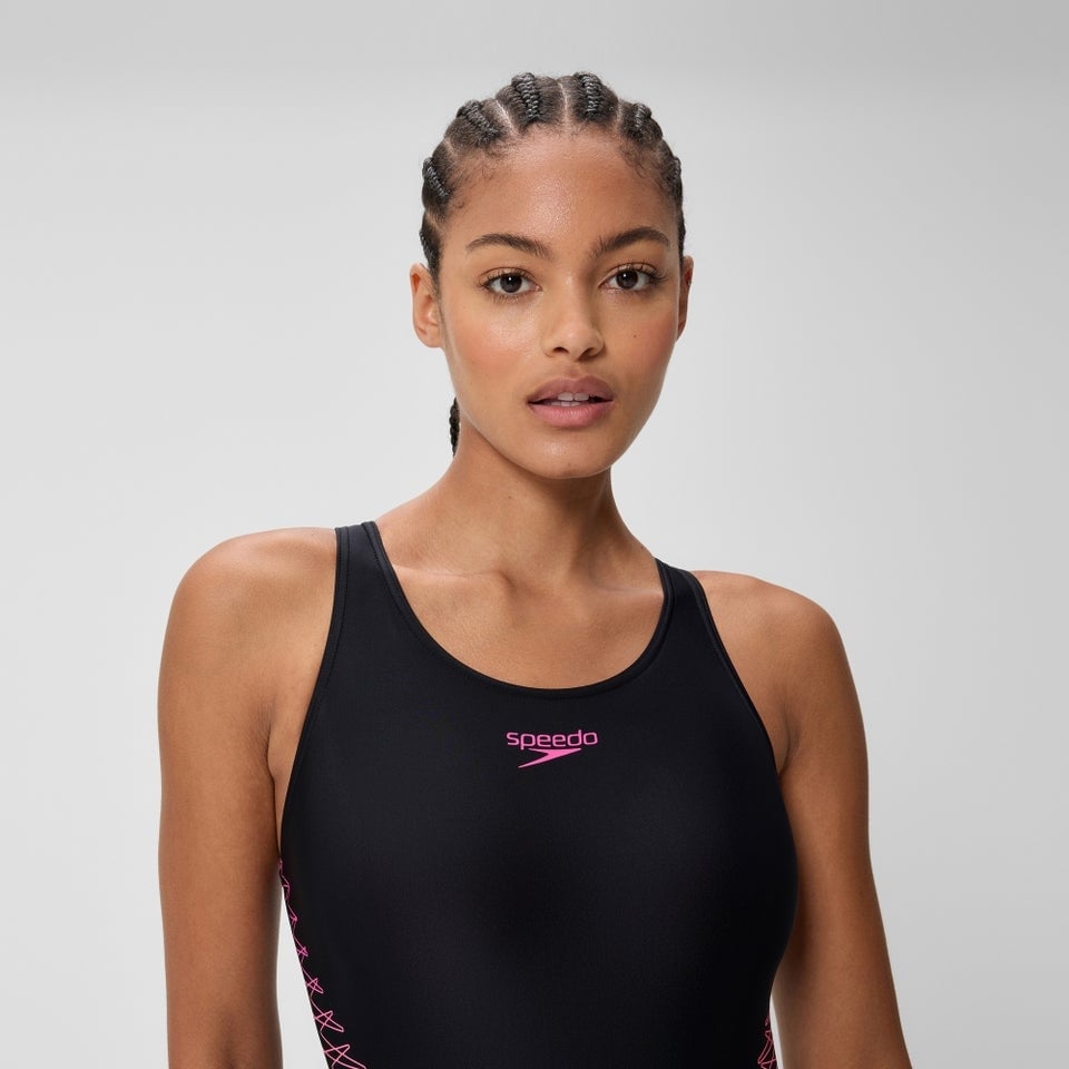 TRAJE BAÑO NATACIÓN MUJER SPEEDO PLACEMENT MUSCLEBACK NEGRO - 2