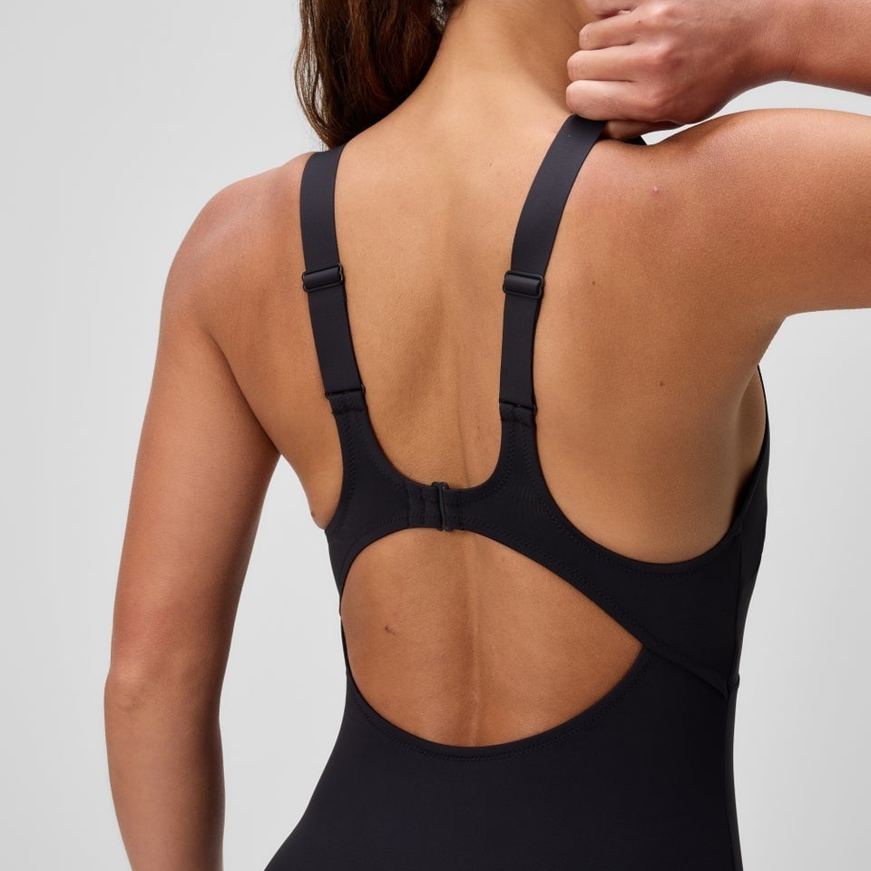 TRAJE BAÑO NATACIÓN MUJER SPEEDO SCULPTURE BUTTERFLY NEGRO - 3