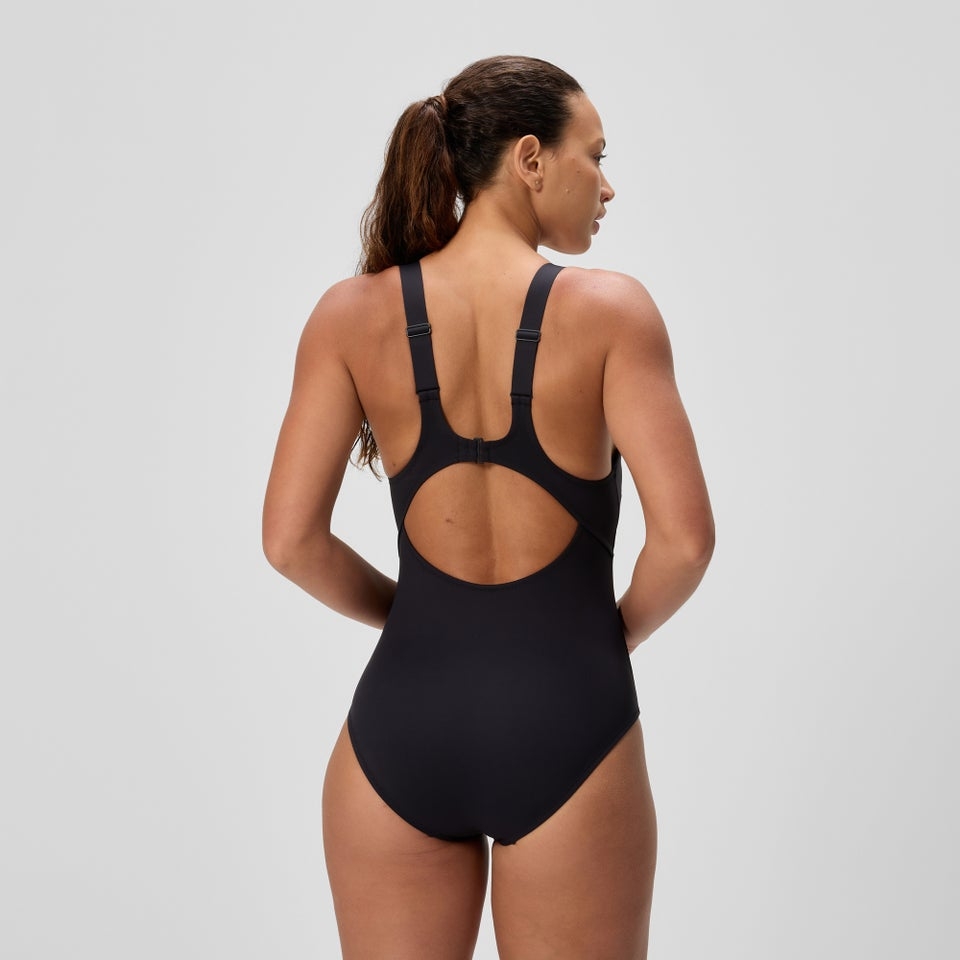 TRAJE BAÑO NATACIÓN MUJER SPEEDO SCULPTURE BUTTERFLY NEGRO - 5