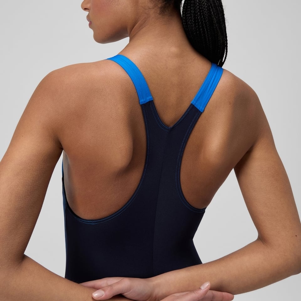 TRAJE BAÑO NATACIÓN MUJER SPEEDO PLACEMENT LANEBACK AZUL - 7