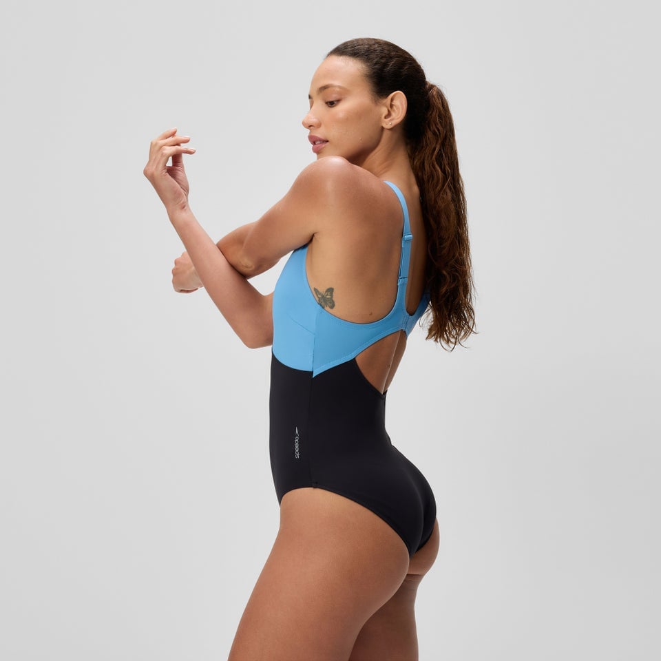 TRAJE BAÑO NATACIÓN MUJER SPEEDO SCULPTURE BUTTERFLY AZUL - 3