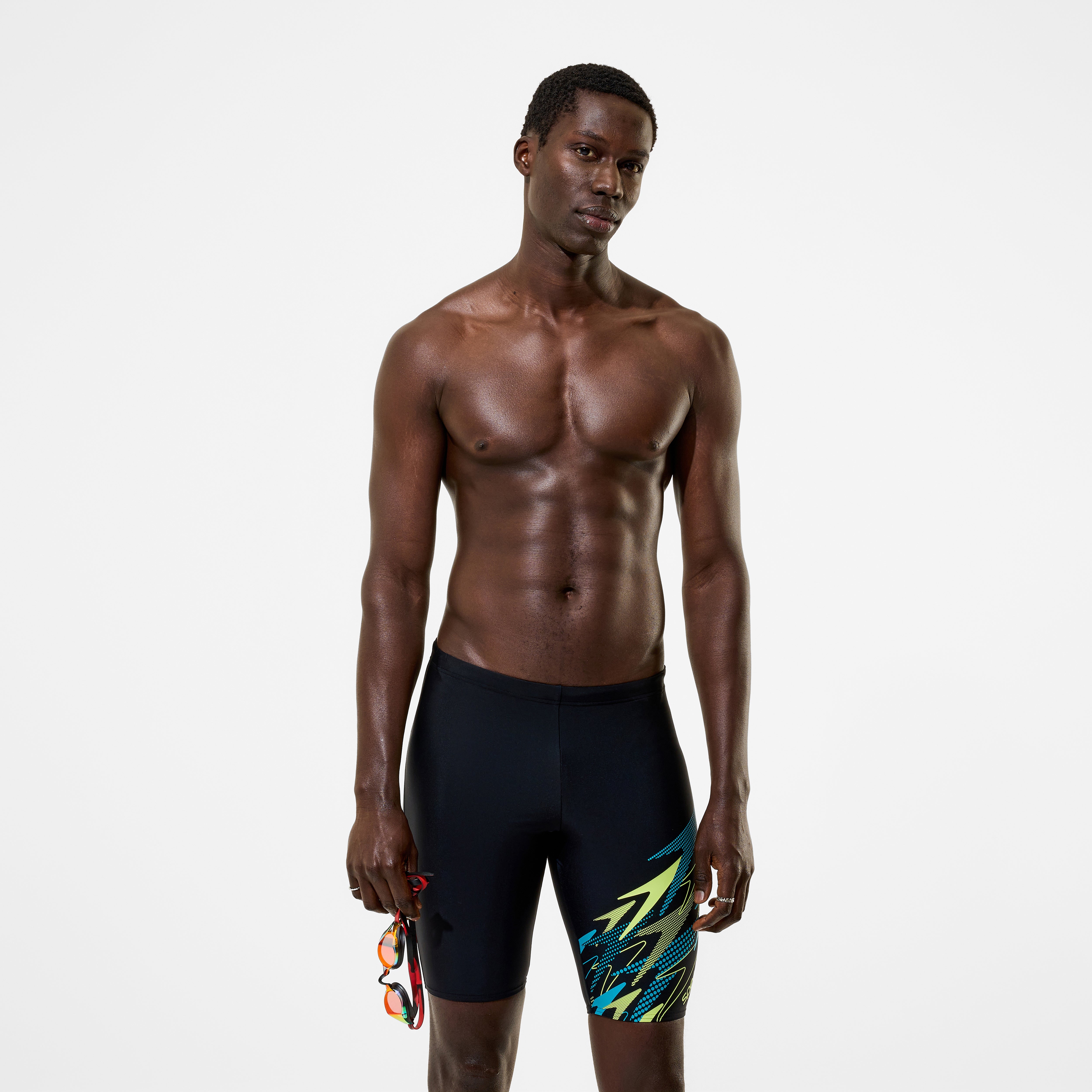 TRAJE DE BAÑO NATACIÓN SPEEDO JAMMER NEGRO - 1
