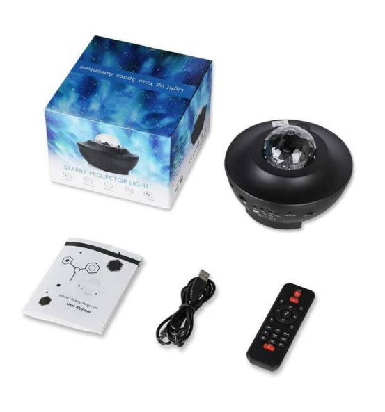 PARLANTE PROYECTOR BLUETOOTH GALAXIA + CONTROL REMOTO NEGRO - 3