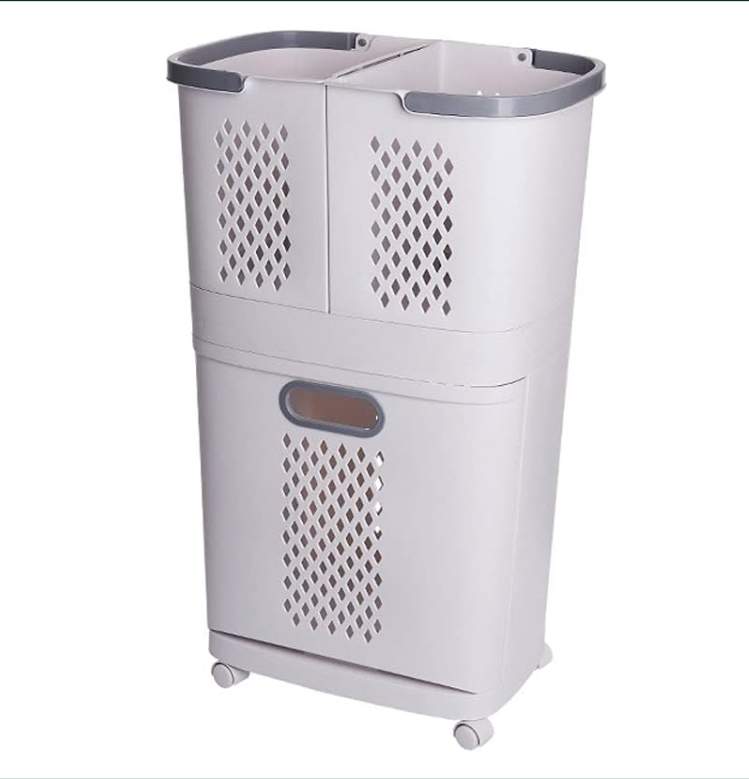 CESTA BLANCO LAVANDERIA MULTIUSO PLEGABLE - 1