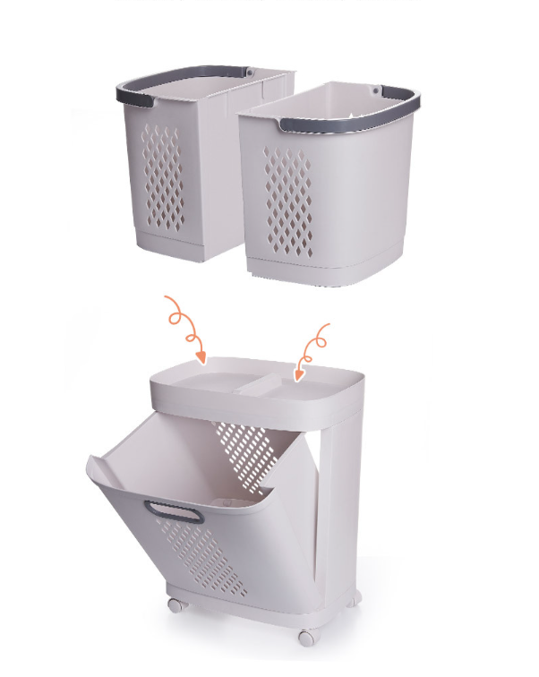 CESTA BLANCO LAVANDERIA MULTIUSO PLEGABLE - 5