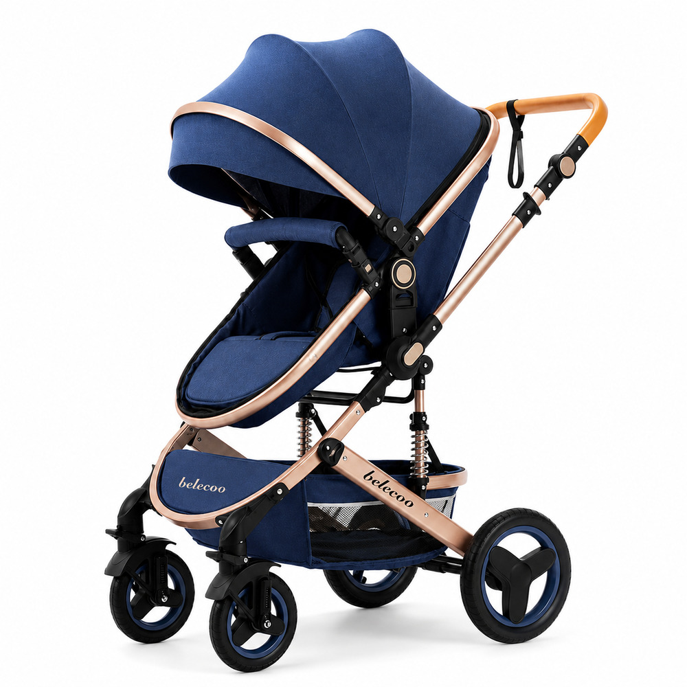 COCHE CUNA AZUL MARINO BABY LERYAN - 6