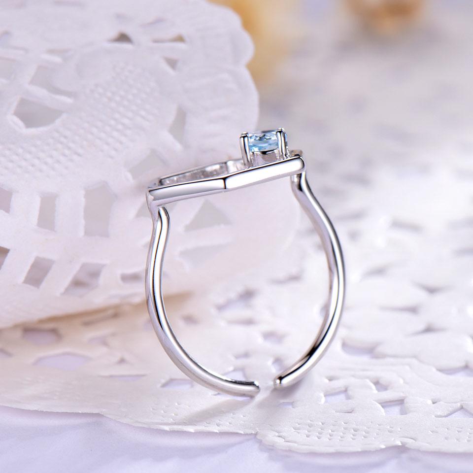 ANILLO ENCANTO HEXAGONAL BRILLANTE PLATA 925 - 3
