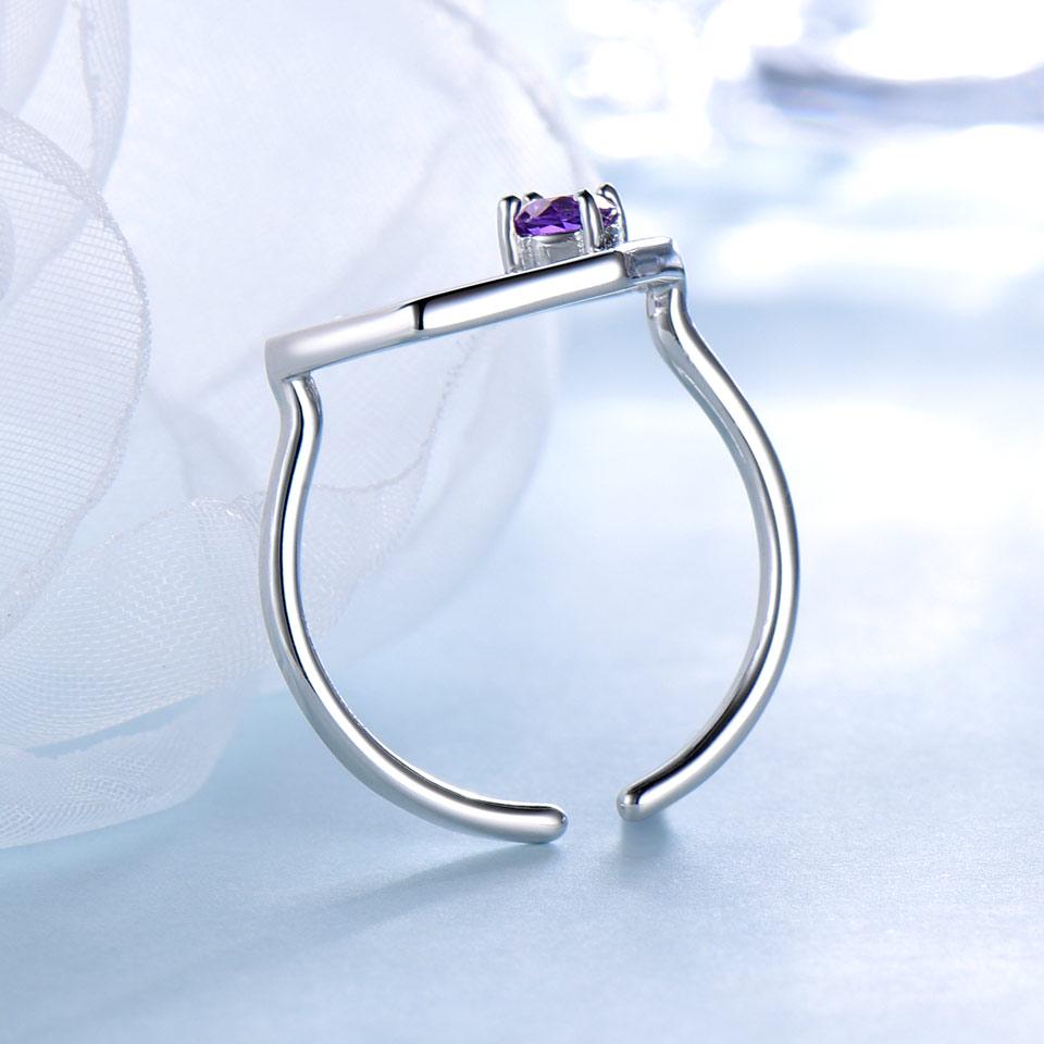 ANILLO ENCANTO HEXAGONAL BRILLANTE PLATA 925 - 2